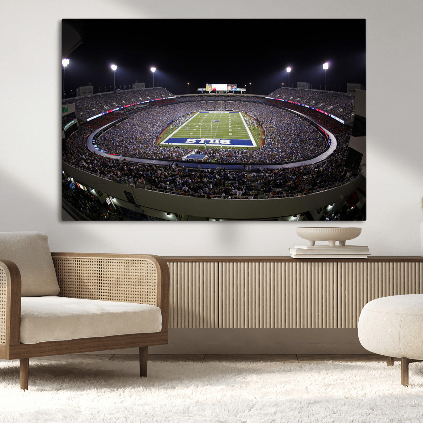 98546-MGV-CV-36X24-Buffalo Bills NFL Football Team Print - Buffalo Highmark Stadium Wall Art Canvas Print