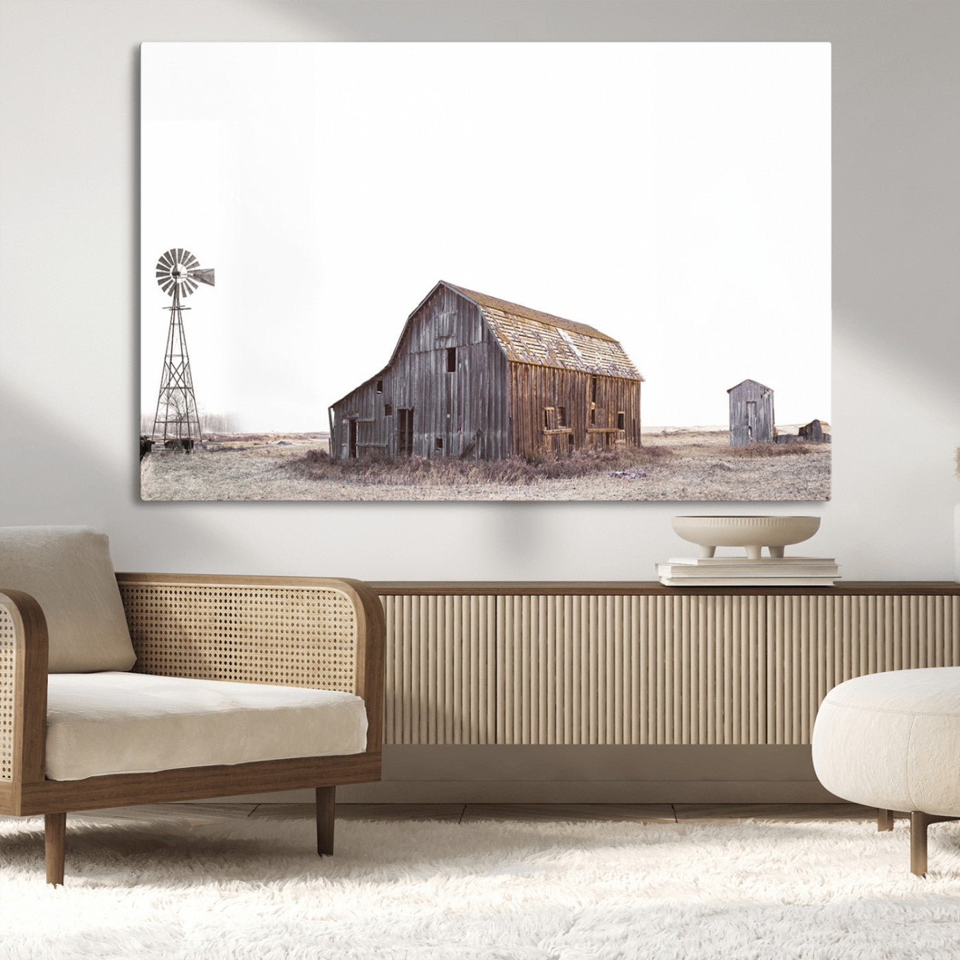 64560-MGV-CV-36X24-Farm Prints Set, Set of 6 Farmhouse Wall Art, Country House Decor
