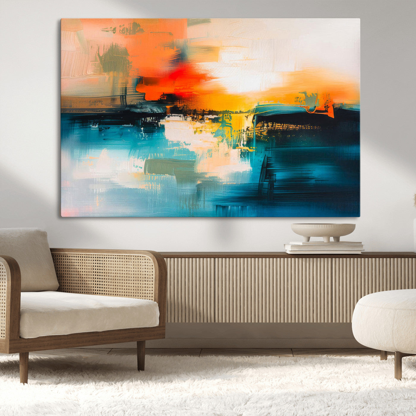 37083-MGV-CV-36X24-Colorful Abstract Wall Art | Bold Modern Canvas Print | Ready to Hang and Framed for Living Room or