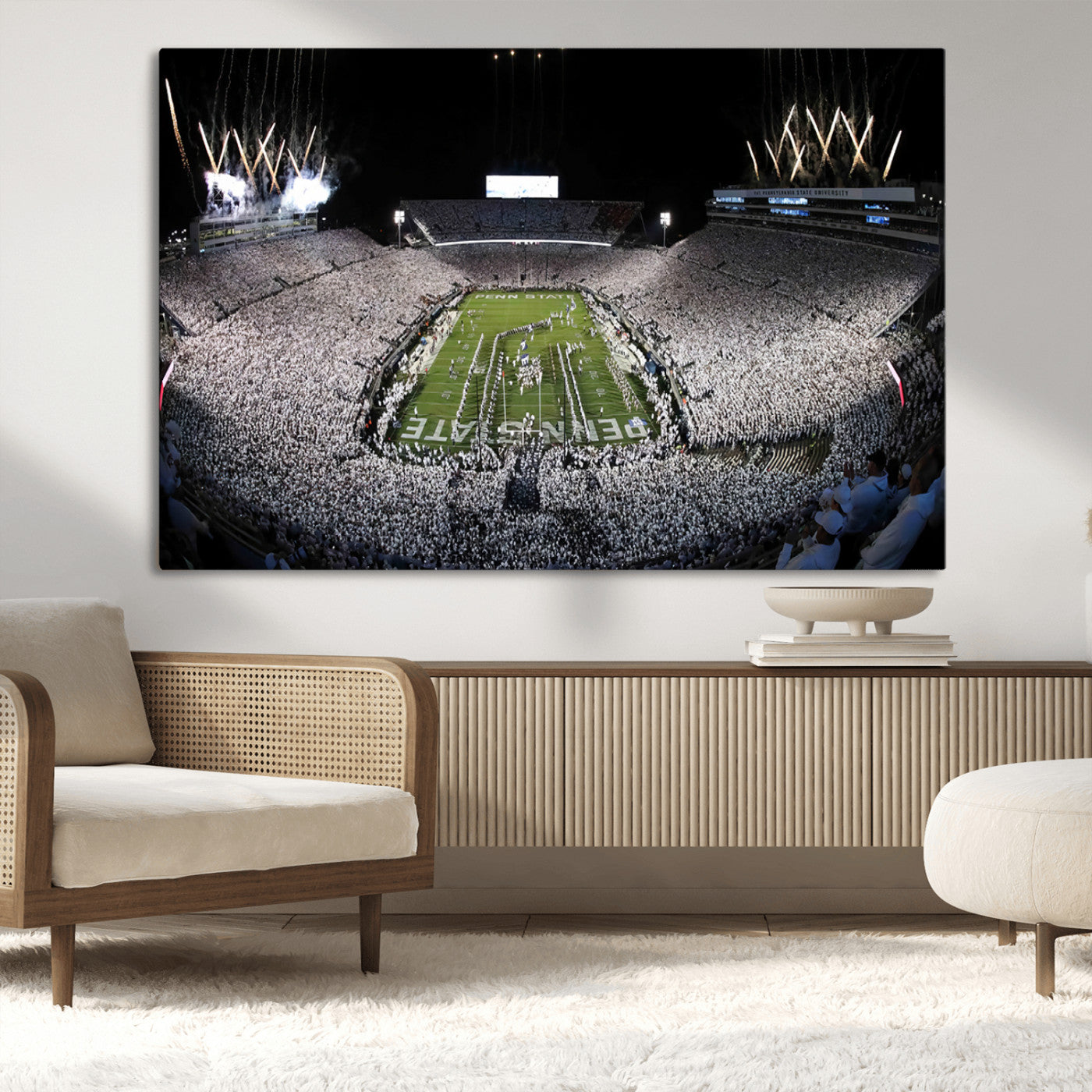 84537-MGV-CV-36X24-Penn State Beaver Stadium Canvas Wall Art - Nittany Lions Football Print
