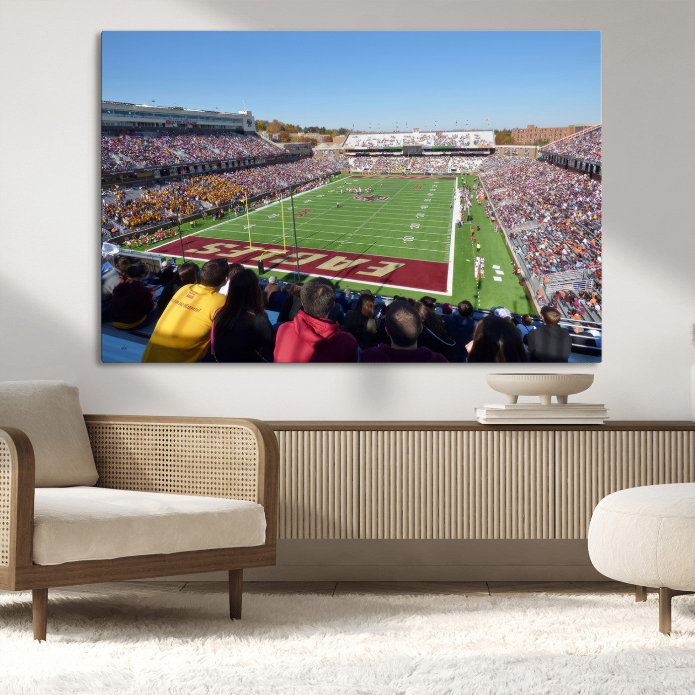 78117-MGV-CV-36X24-Boston College Eagles Football Team Print - Boston Alumni Stadium Wall Art Canvas Print