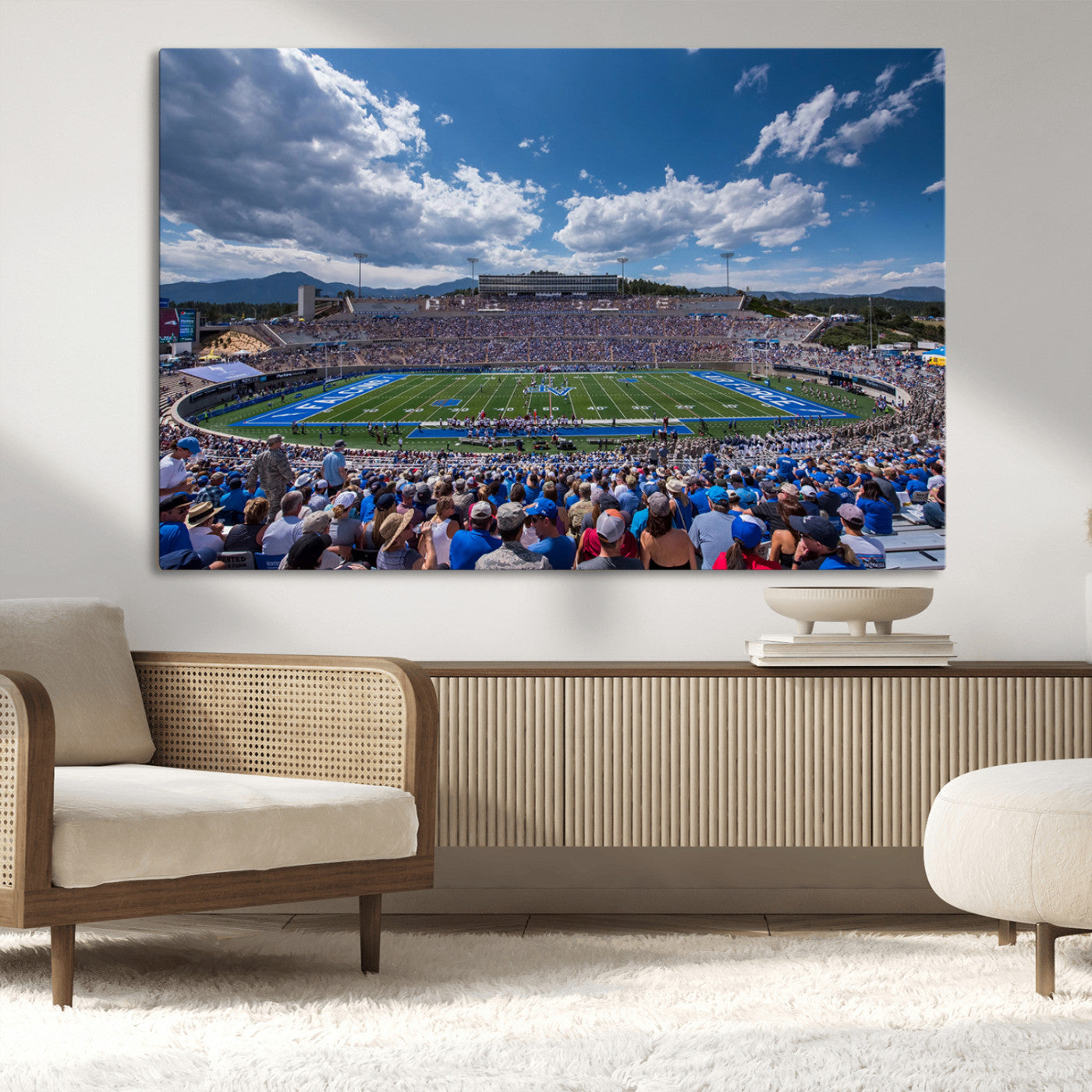 59281-MGV-CV-36X24-Air Force Falcons Football Team Print - Colorado Springs Falcon Stadium Wall Art Canvas Print
