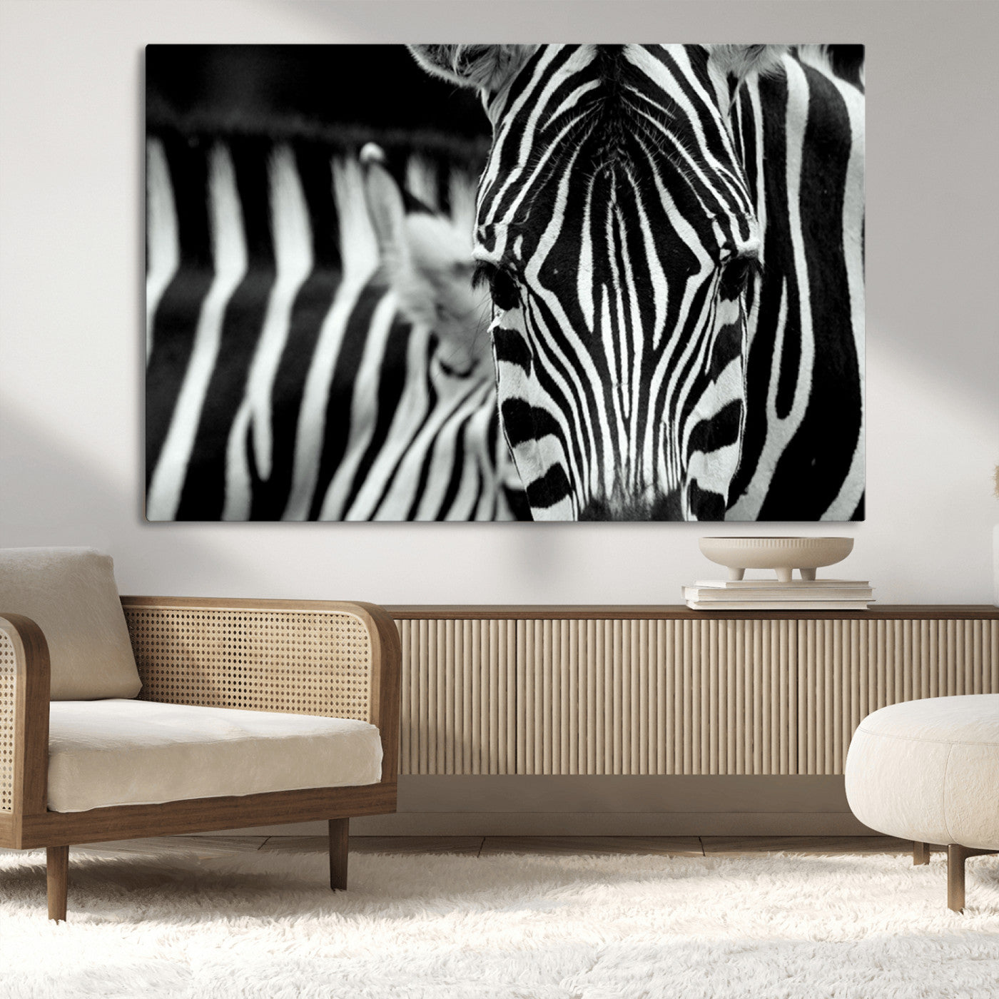 MGV-CV-36X24 - Large Wall Art Close Taken Zebra Canvas Print