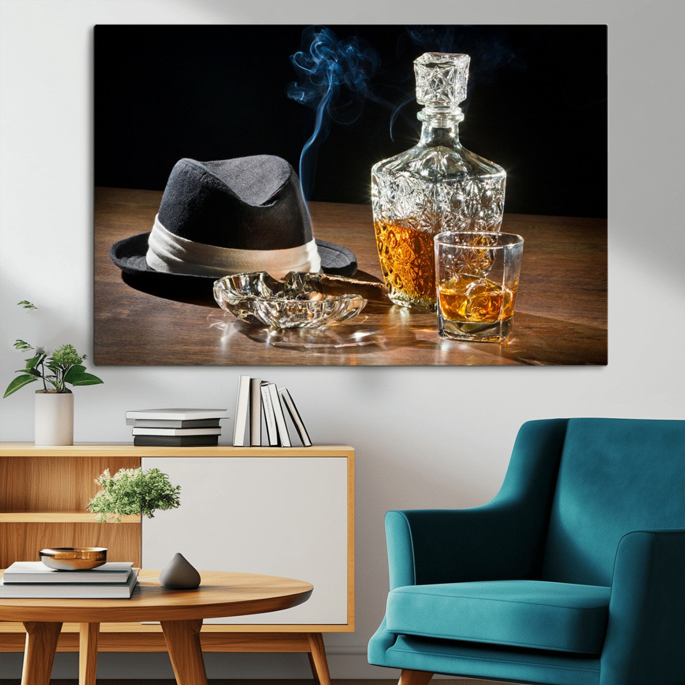 14629-MGV-CV-36X24-Extra Large Bourbon Decor Whiskey Wall Art Canvas Print
