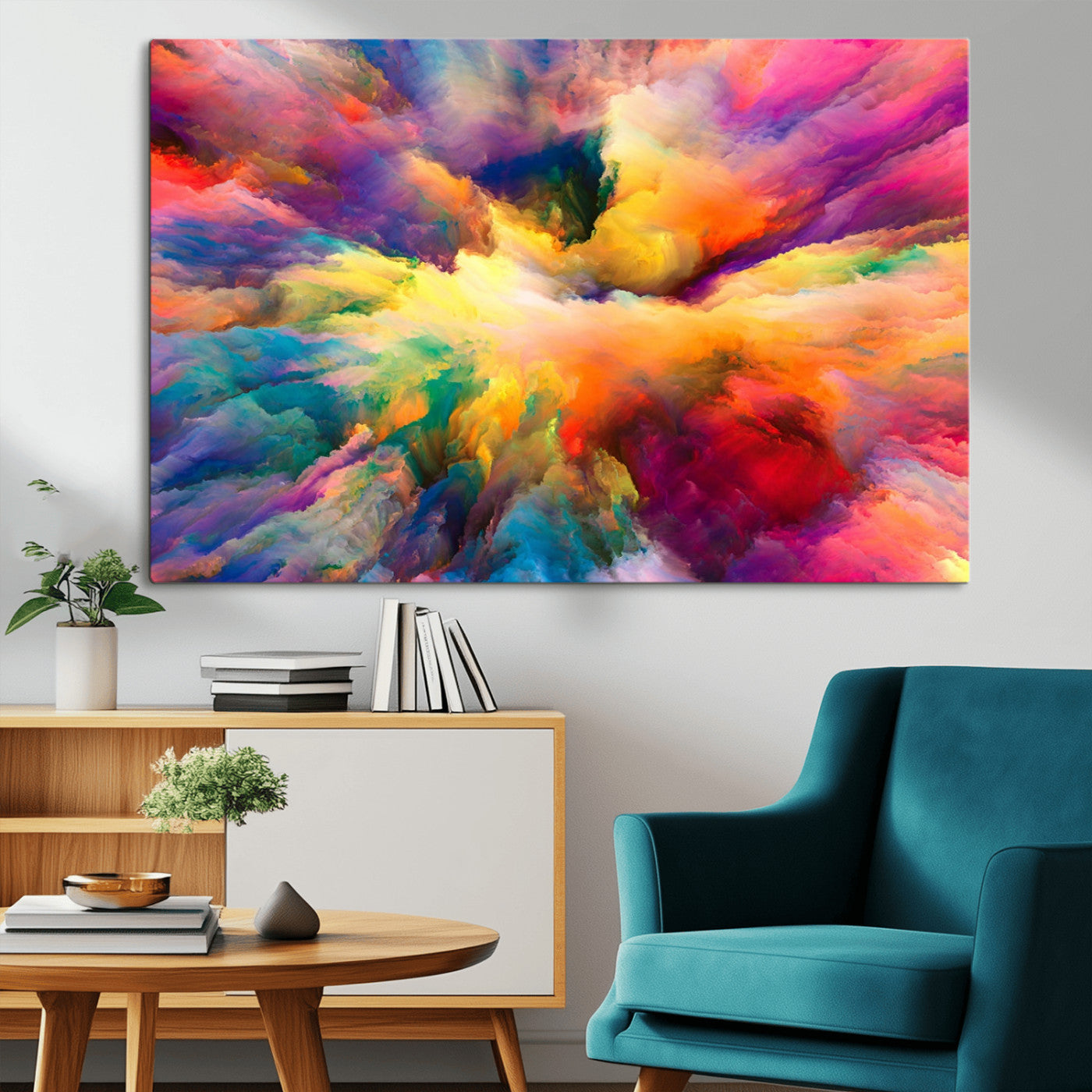 61038-MGV-CV-36X24-Blazing Vibrant Colors Cloud Wall Art Canvas Print