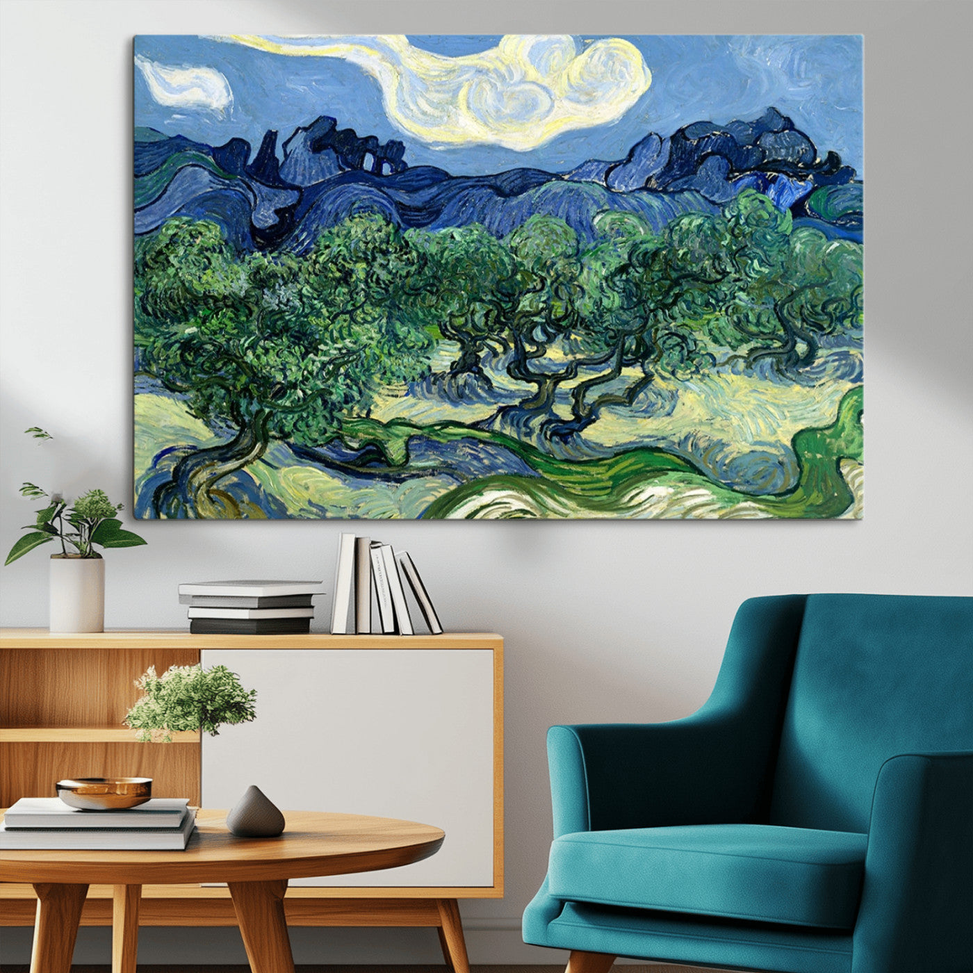 80252-MGV-CV-36X24-Olive Trees Van Gogh Wall Art Canvas Print