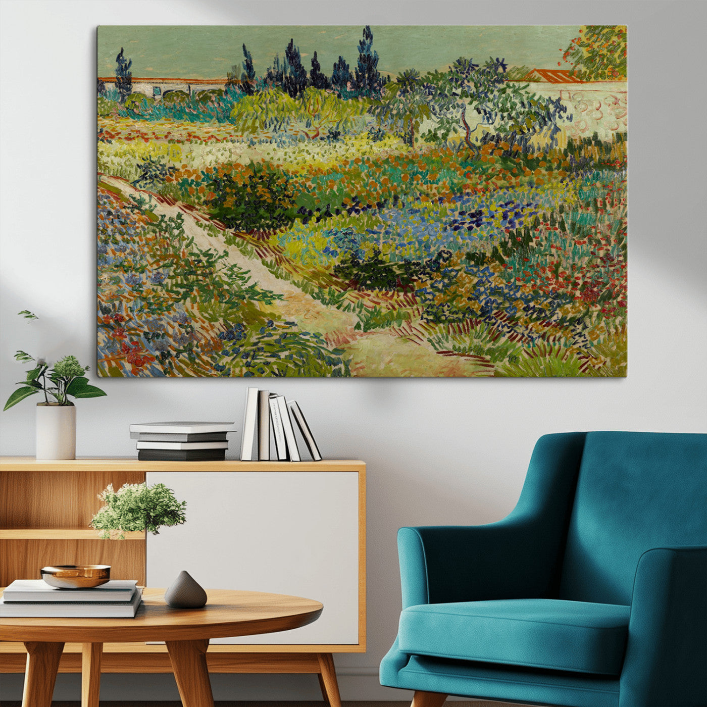 96965-MGV-CV-36X24-Vincent van Gogh Garden at Arles Wall Art Canvas Print
