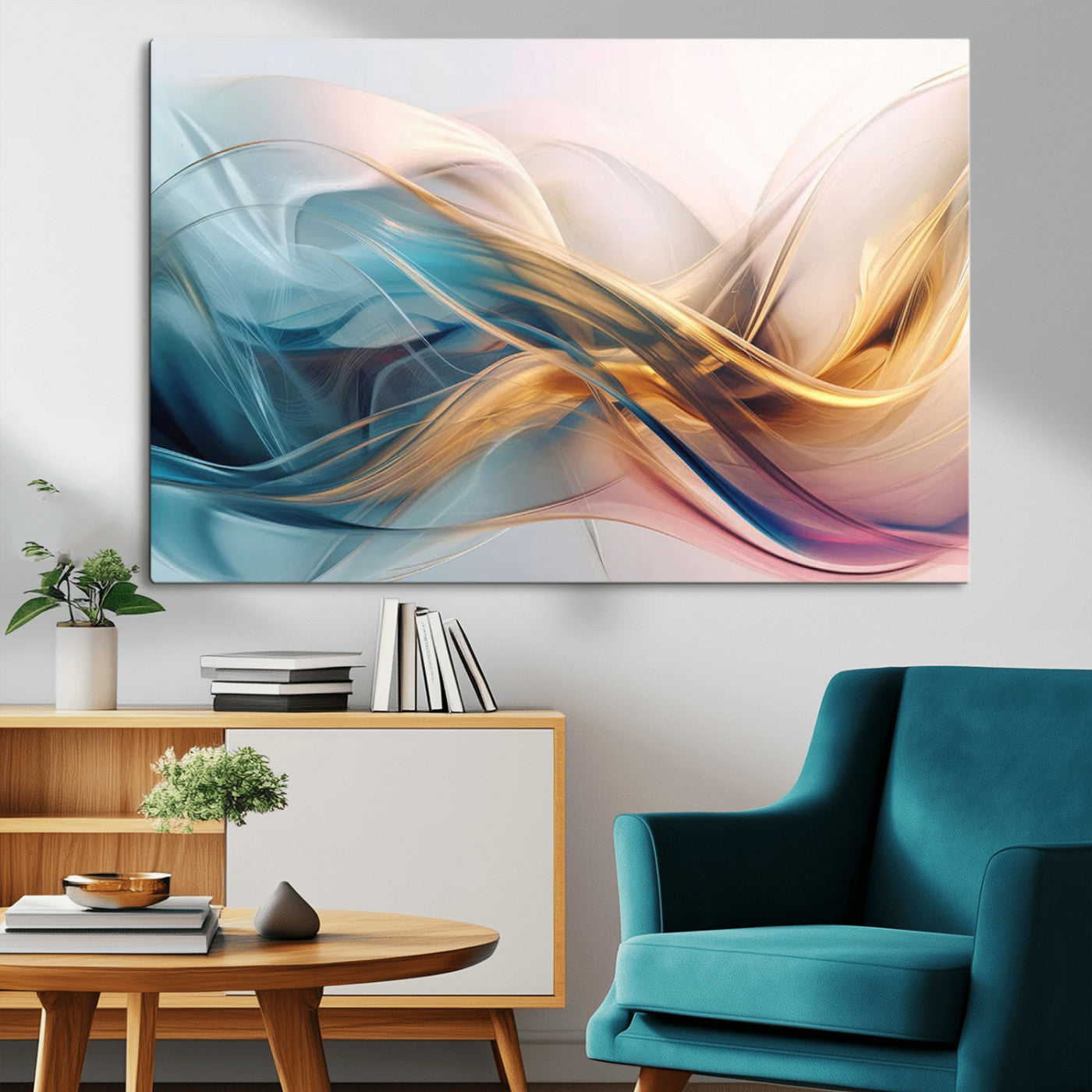 17461-MGV-CV-36X24-Abstract Flowing Colors Wall Art Canvas Print