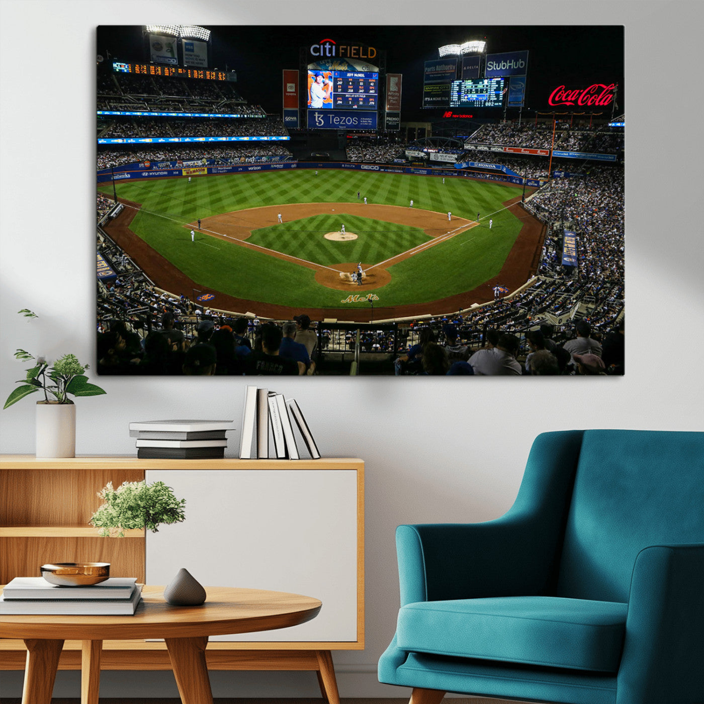 25148-MGV-CV-36X24-Los Angeles Dodgers Baseball Team Print - California Dodger Stadium Wall Art Canvas Print