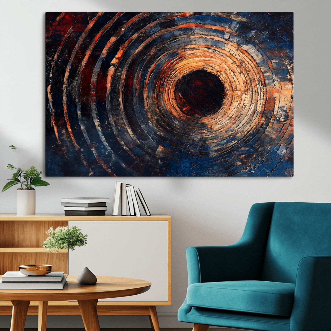 10017879-MGV-CV-36X24-Wood Tree Ring Wall Art Canvas Print – Framed Natural Wood Artwork, Rustic Tree Slice Perfect Decor for Home, Office