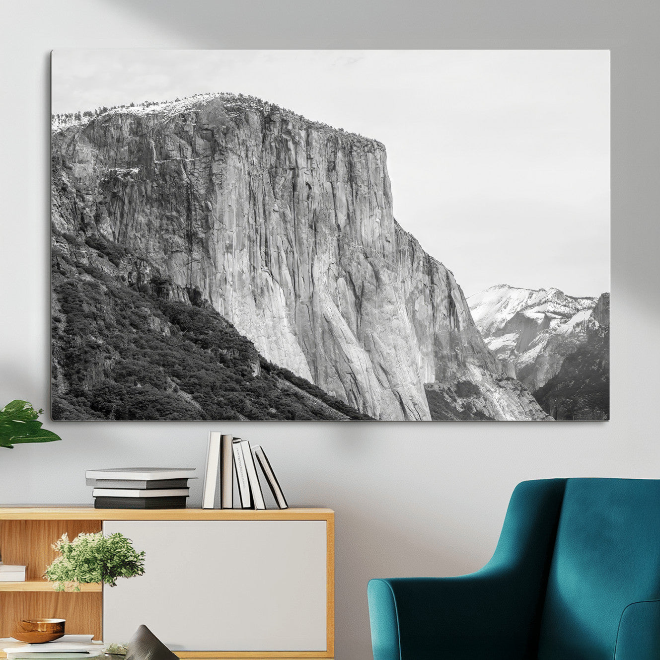 39393420-MGV-CV-36X24 - El Capitan Yosemite Mountain Wall Art – Yosemite Cliff Canvas Print, Rugged Terrain and Timeless Wilderness Decor for Office, Living Room or Cabin