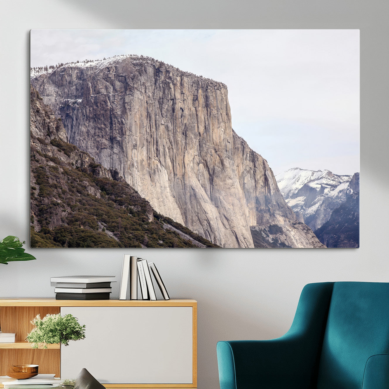 74506434-MGV-CV-36X24 - El Capitan Yosemite Mountain Wall Art – Yosemite Cliff Canvas Print, Rugged Terrain and Timeless Wilderness Decor for Office, Living Room or Cabin
