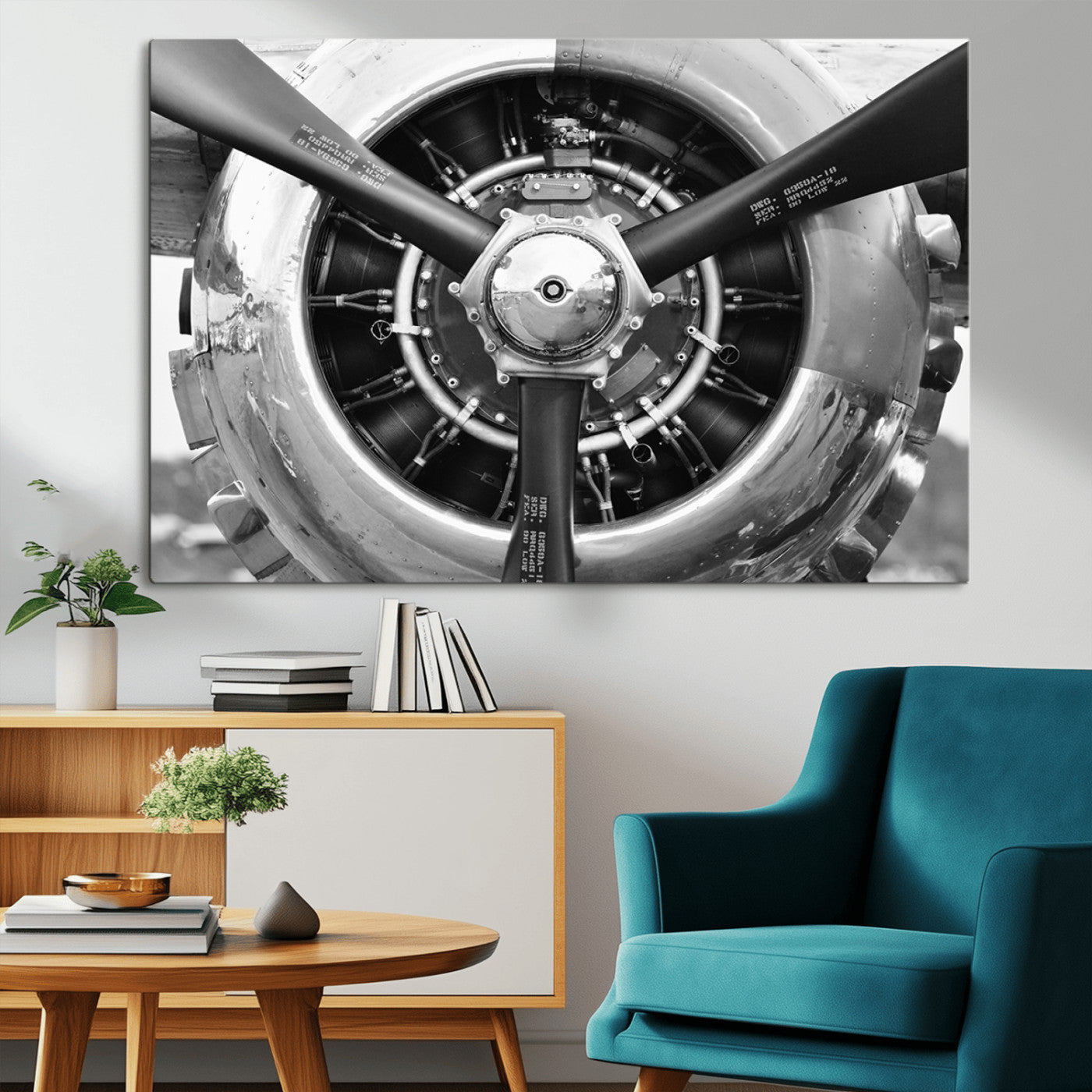 28132-MGV-CV-36X24-Vintage Airplane Wall Art Canvas Print