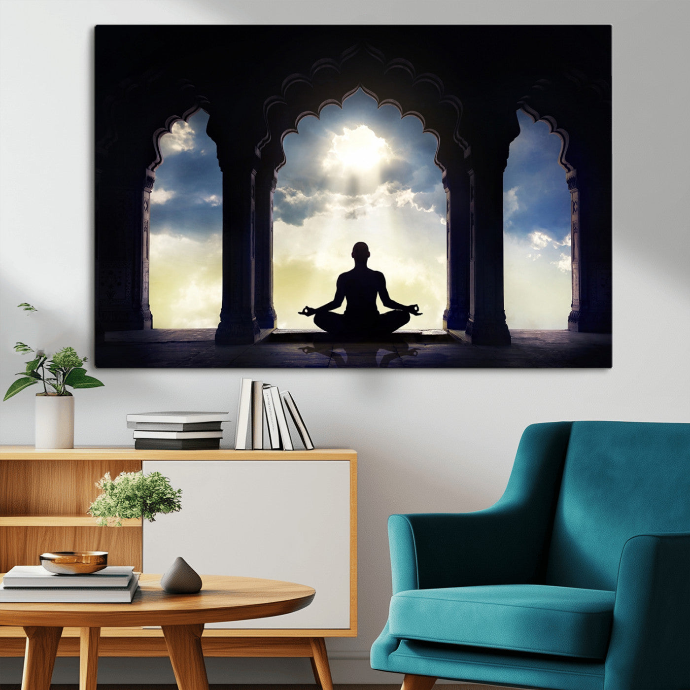 -Women and Yoga Wall Art Canvas Print