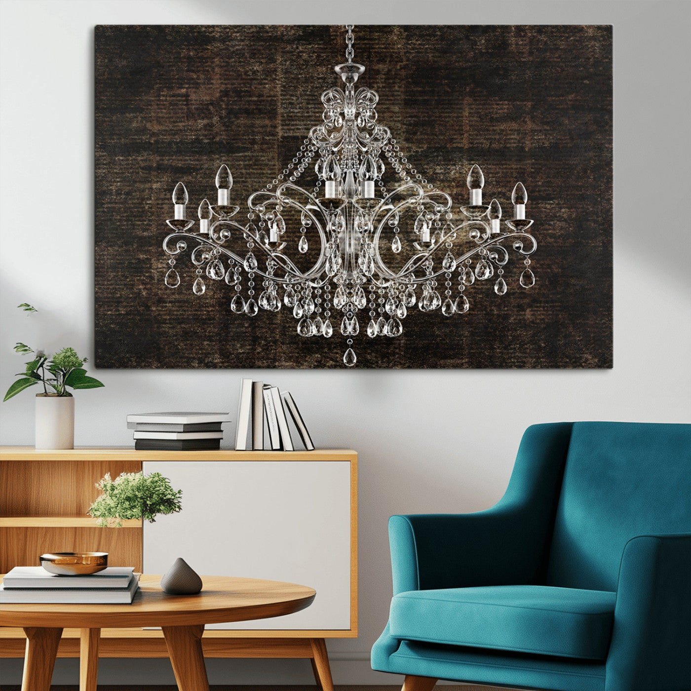 69434-MGV-CV-36X24-Rustic Chandelier Canvas Print