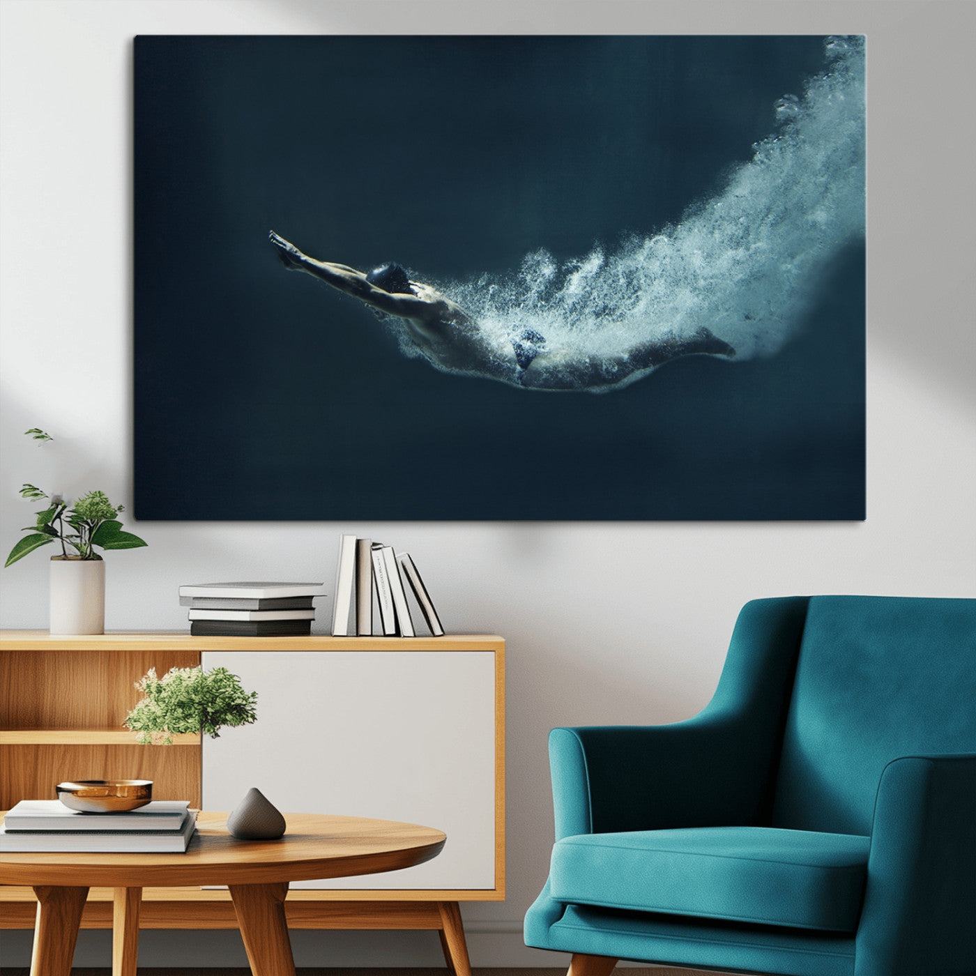 48463-MGV-CV-36X24-Swimmer Wall Art Canvas Print
