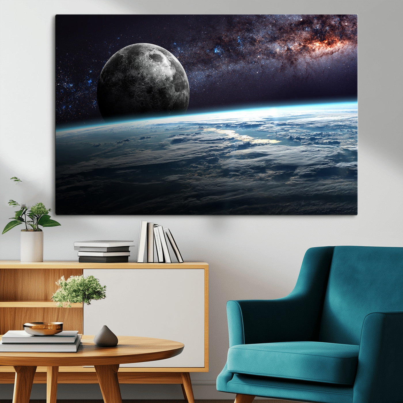 -Space and Planet Canvas Print