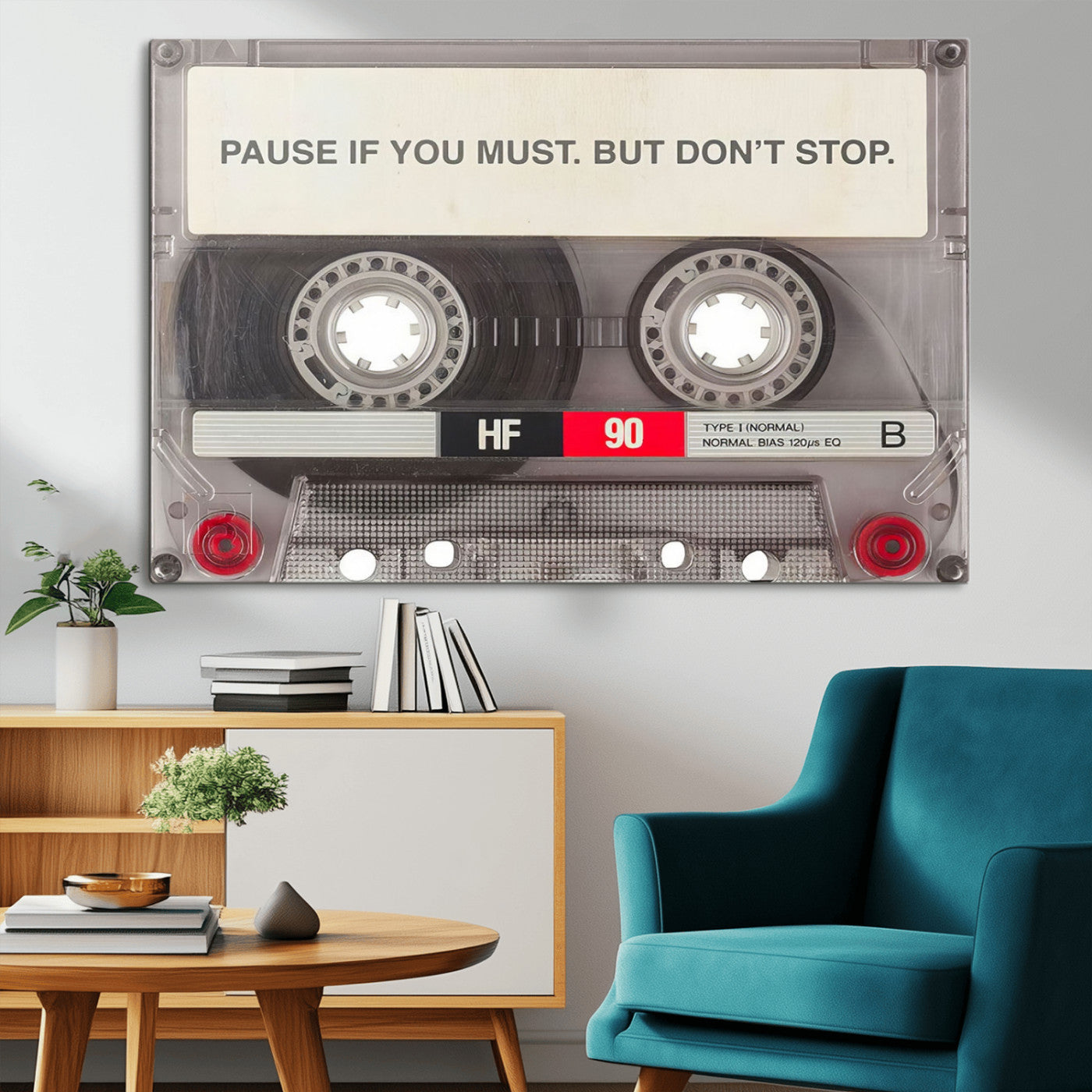 -Music Cassette Iconic Wall Art Canvas Print