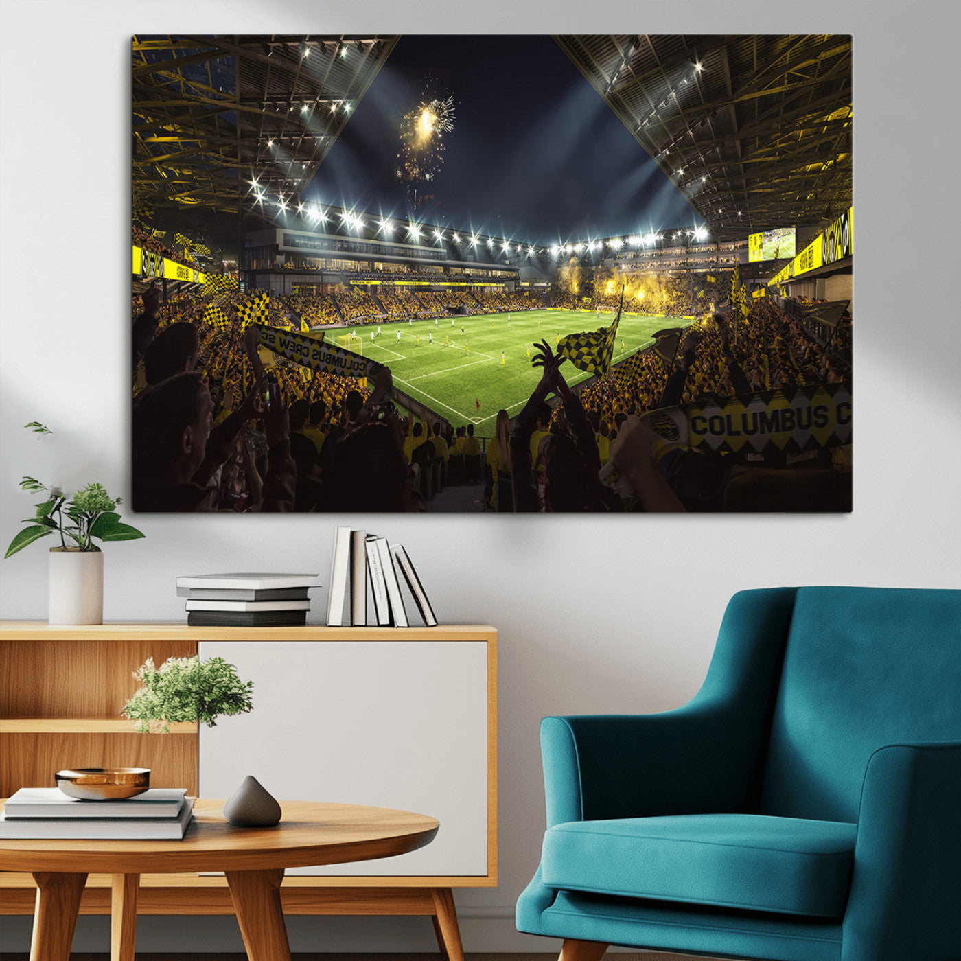 51122-MGV-CV-36X24-Columbus Crew Soccer Team Print - Columbus Crew Stadium Wall Art Canvas Print