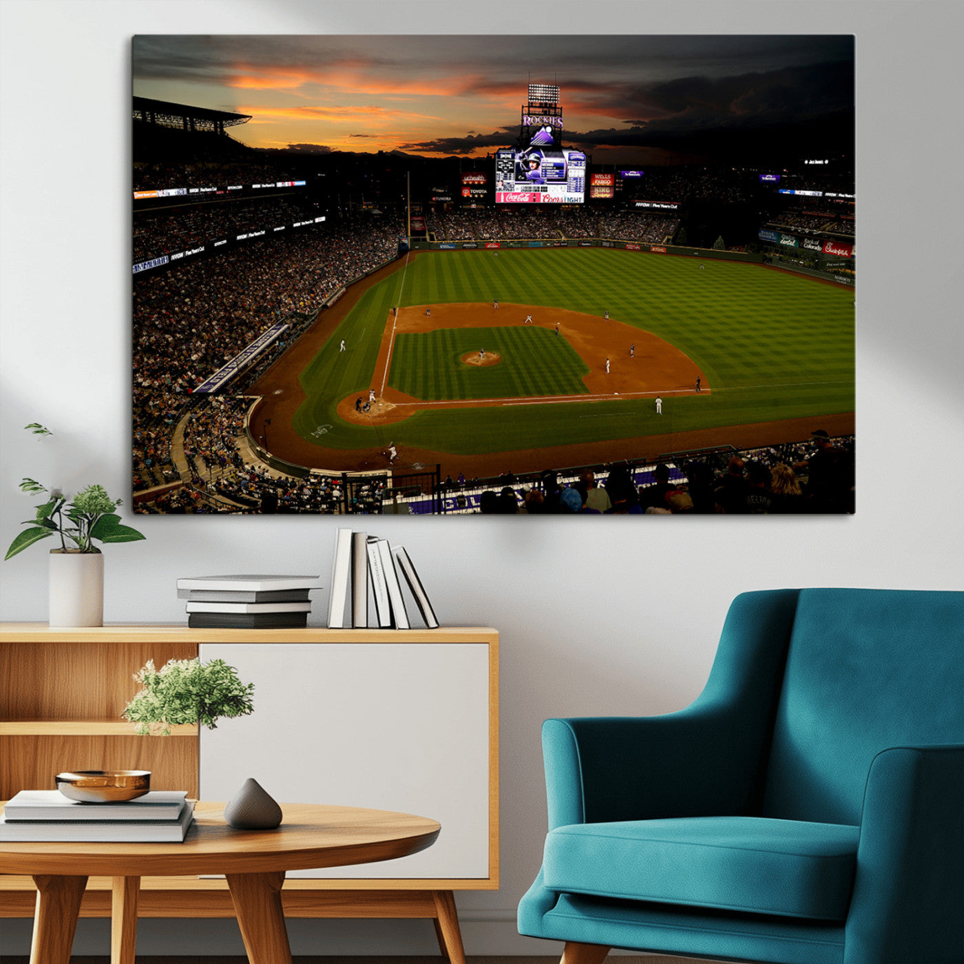-Colorado Rockies Coors Field Wall Art Canvas Print - MLB Baseball Stadium
