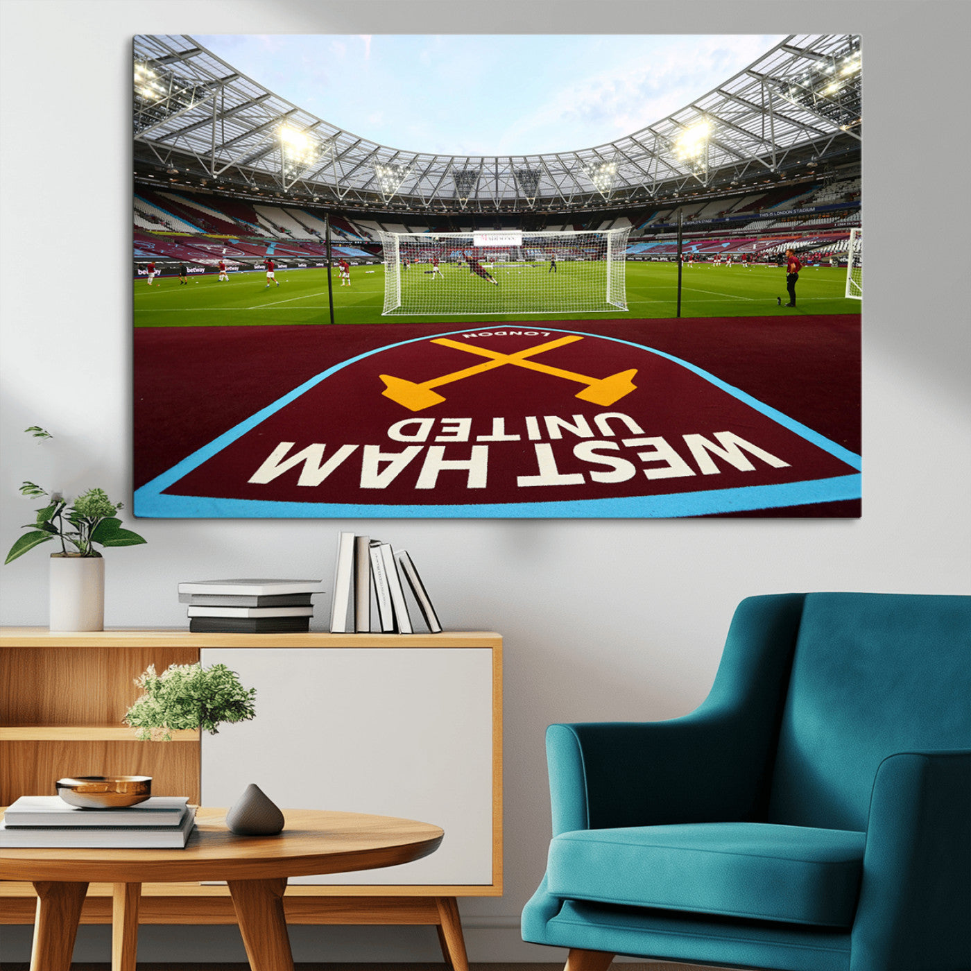 77367-MGV-CV-36X24-West Ham United FC Stadium Canvas Wall Art – London Stadium Football Print – Premier League Team
