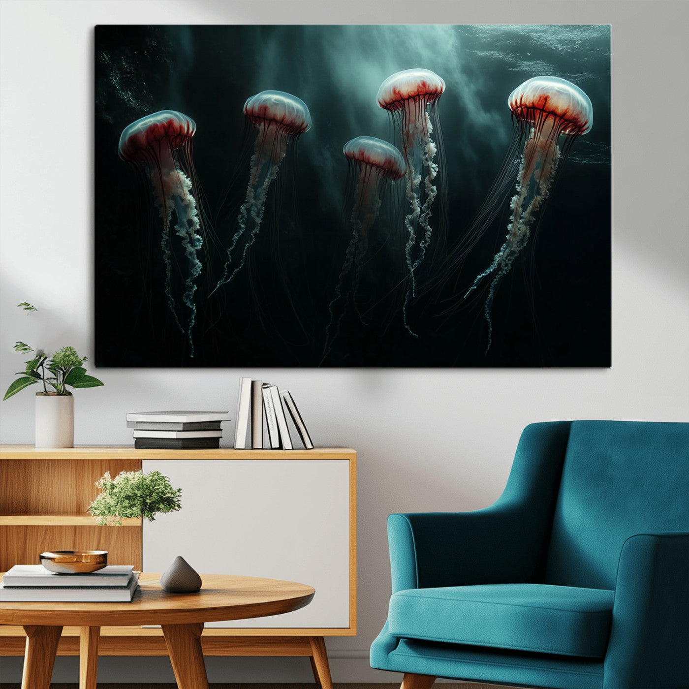 -Abstract Jellyfish Wall Art Canvas Print