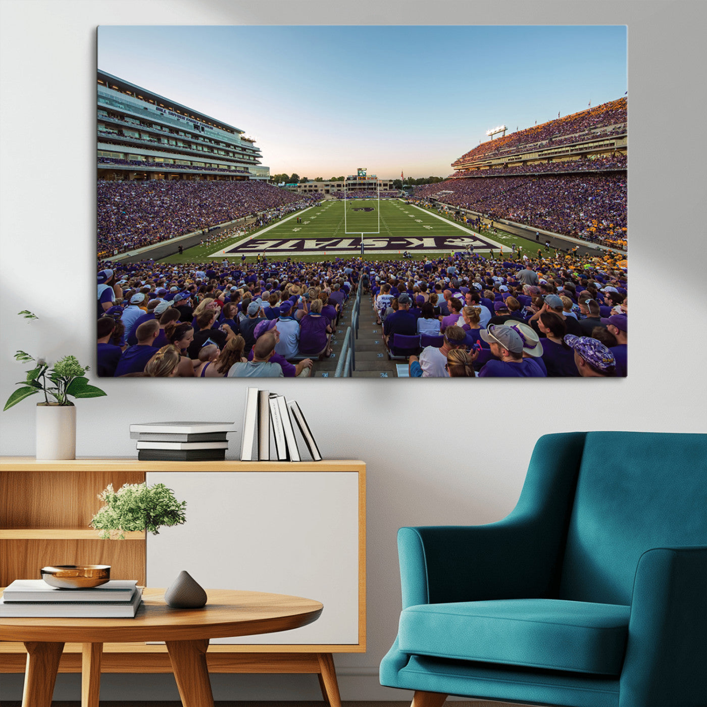 82792-MGV-CV-36X24-Kansas State University Wildcats Football Team Print - Manhattan Bill Snyder Family Football Stadium