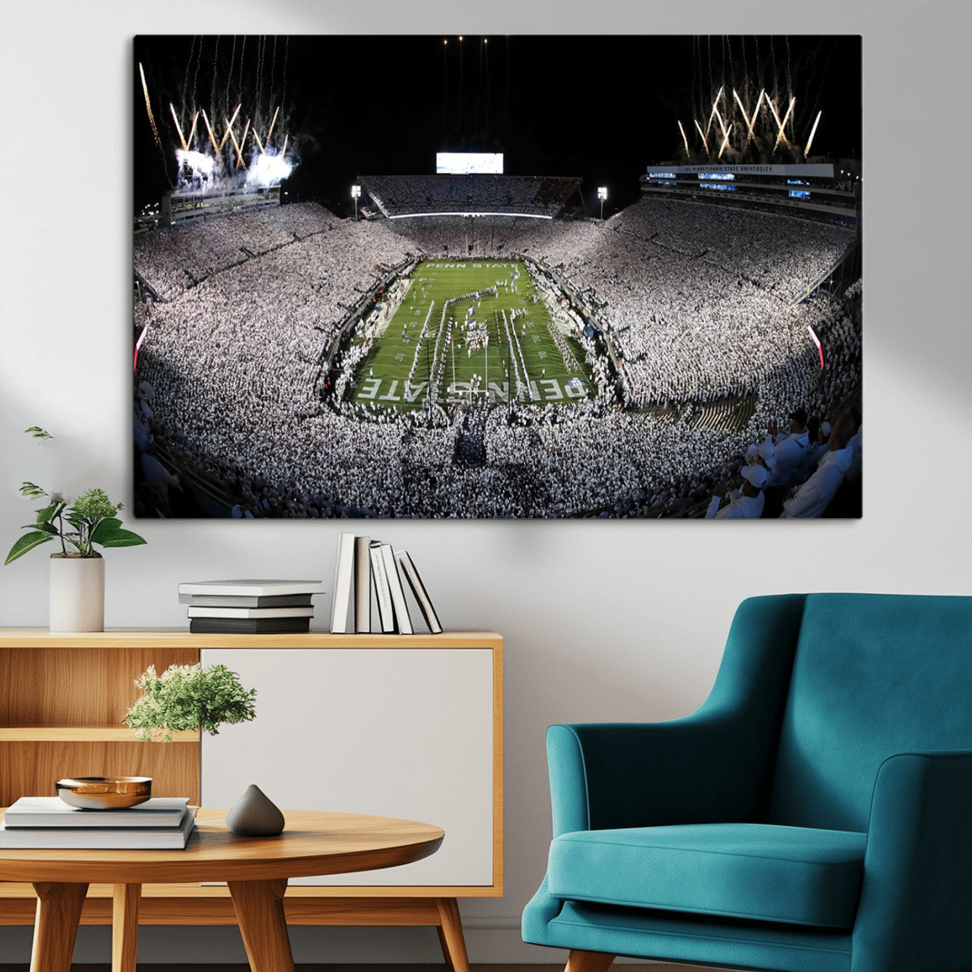84537-MGV-CV-36X24-Penn State Beaver Stadium Canvas Wall Art - Nittany Lions Football Print