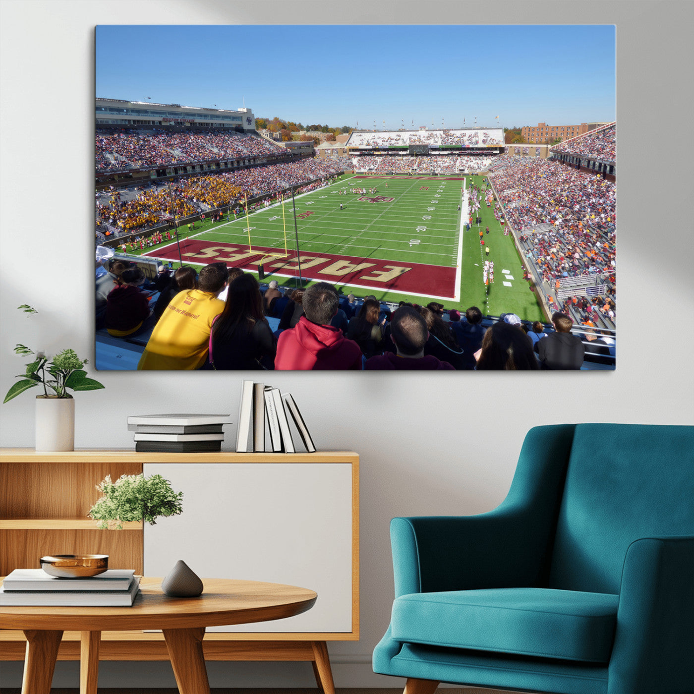 78117-MGV-CV-36X24-Boston College Eagles Football Team Print - Boston Alumni Stadium Wall Art Canvas Print