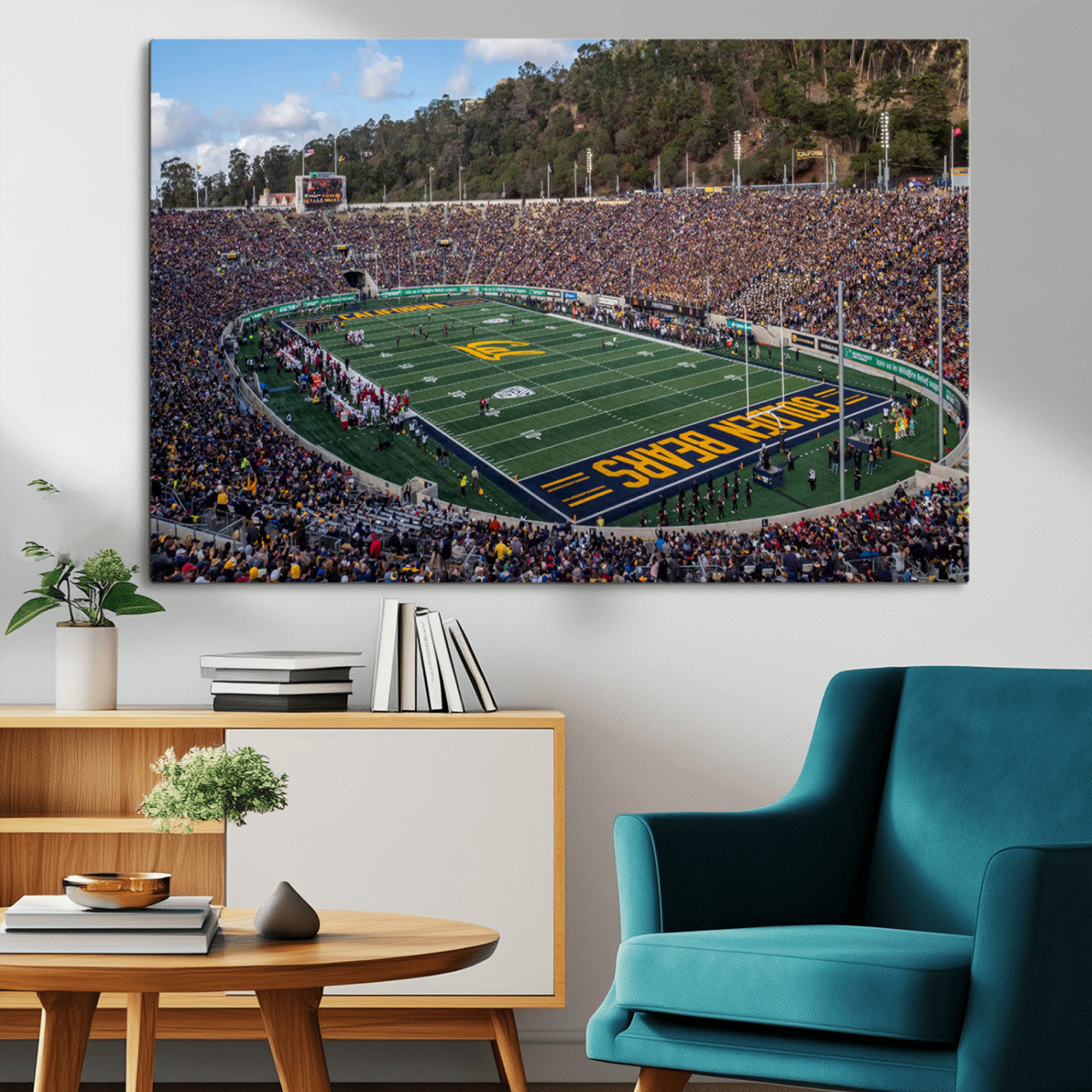 -University of California Golden Bears Football Team Print - Berkeley California Memorial Stadium Art
