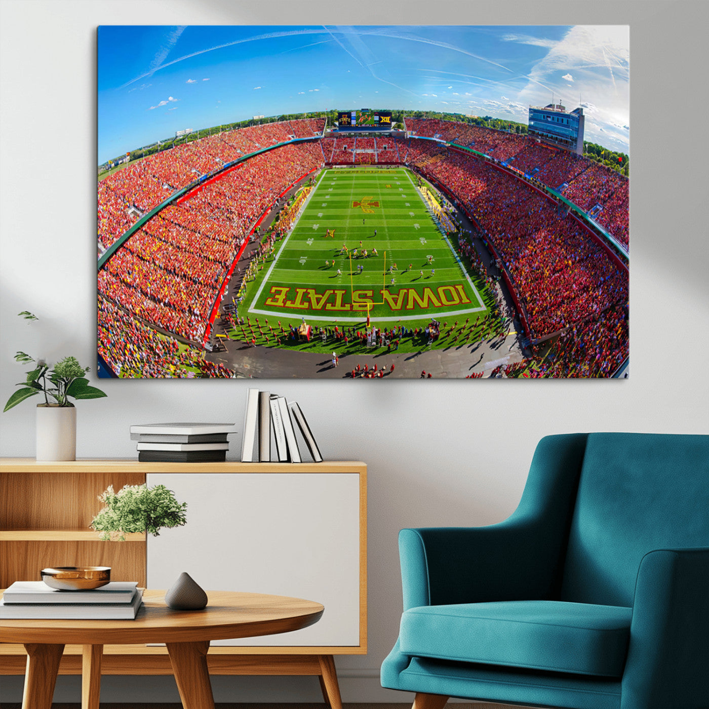 -Iowa State University Cyclones Football Team Print - Ames Jack Trice Stadium Art Canvas Print
