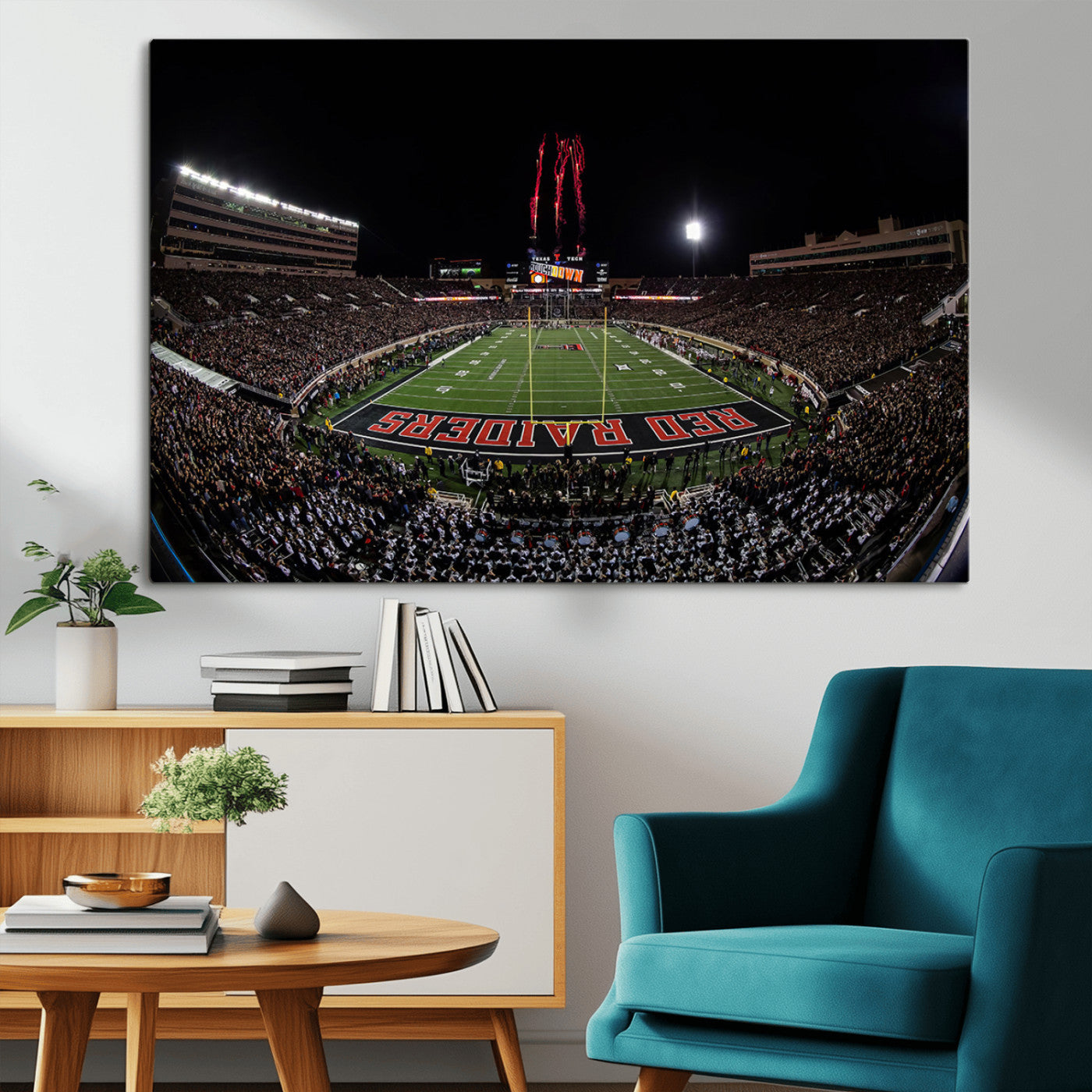 83122-MGV-CV-36X24-Framed Texas Tech Red Raiders Stadium Canvas, Texas Tech Red Raiders Football Team Print - Lubbock