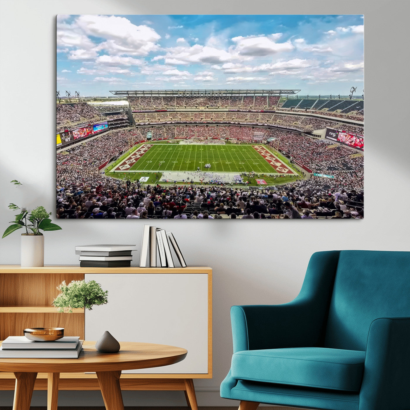 -The Temple University Owls Athletics Team Print - Philadelphia Lincoln Financial Field Stadium Wall