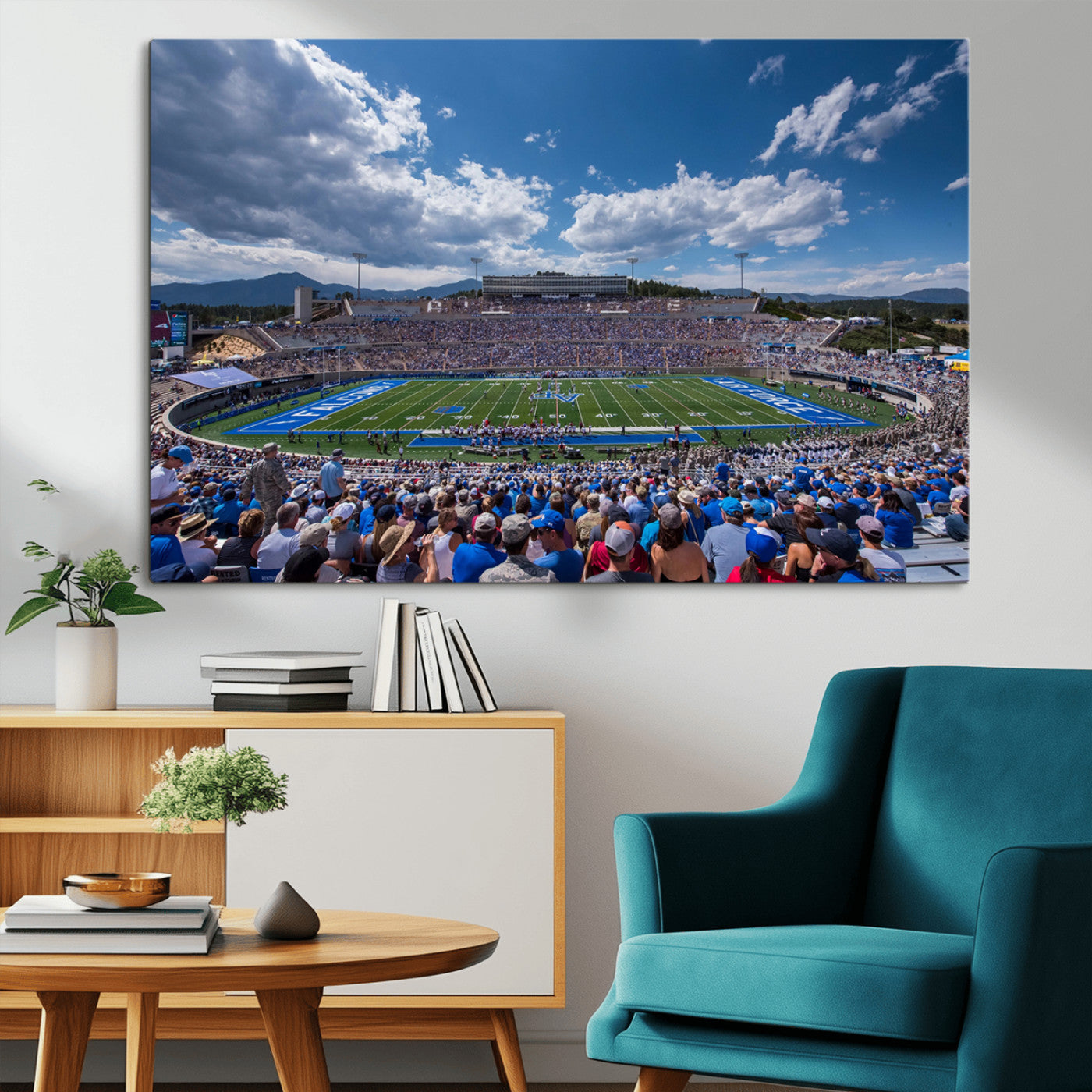 59281-MGV-CV-36X24-Air Force Falcons Football Team Print - Colorado Springs Falcon Stadium Wall Art Canvas Print