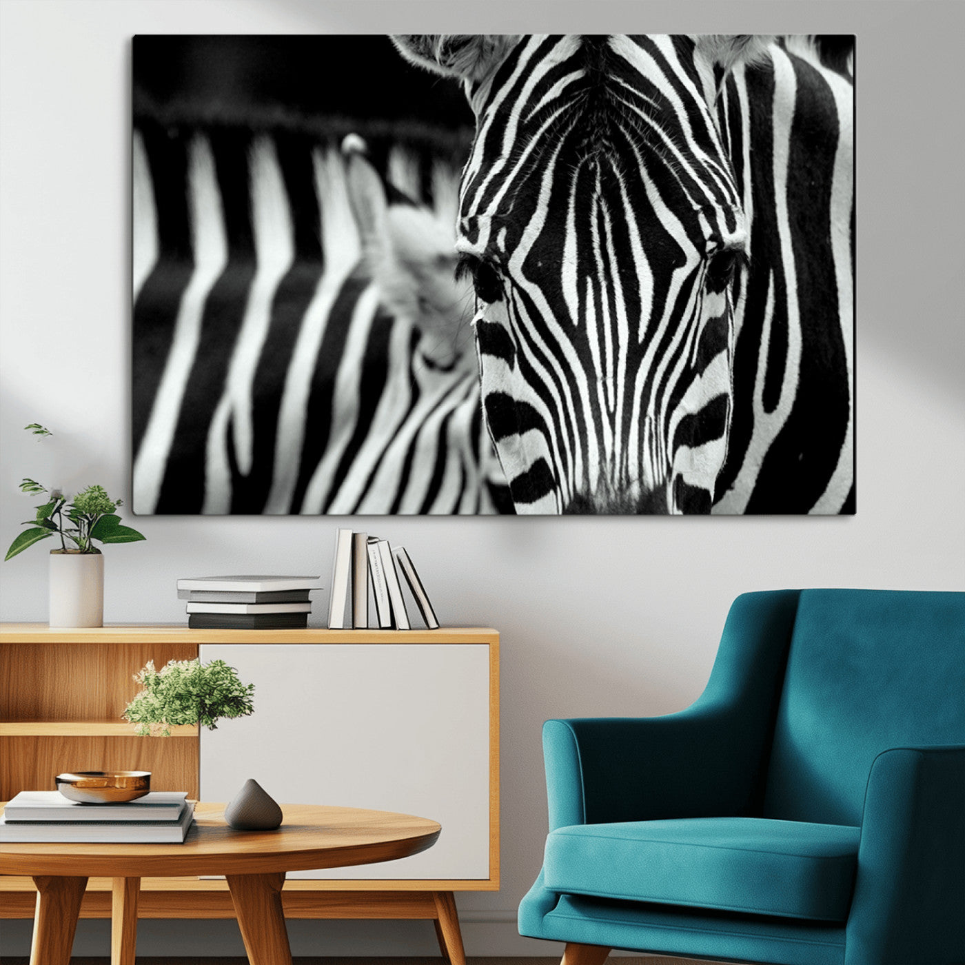MGV-CV-36X24 - Large Wall Art Close Taken Zebra Canvas Print