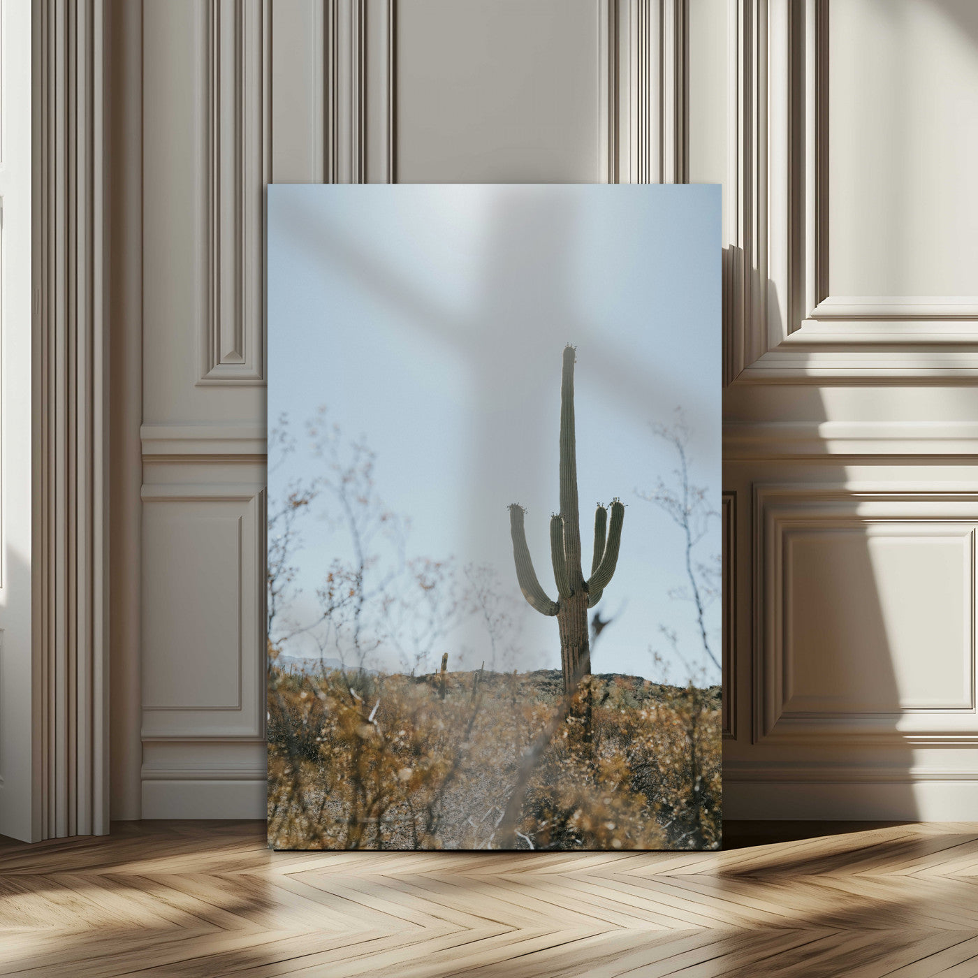 72537171-MGV-CV-24X36-Saguaro Cactus Wall Art Canvas Print – Framed Southwestern Desert Landscape Nature Scene Artwork for Home Office