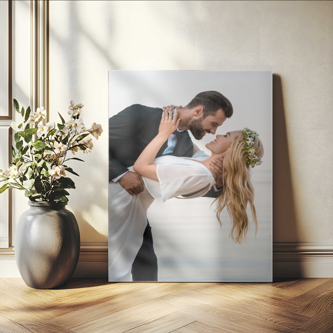 Song Lyrics over Photo Canvas Print – Personalized Wedding Song and Photo Wall Art