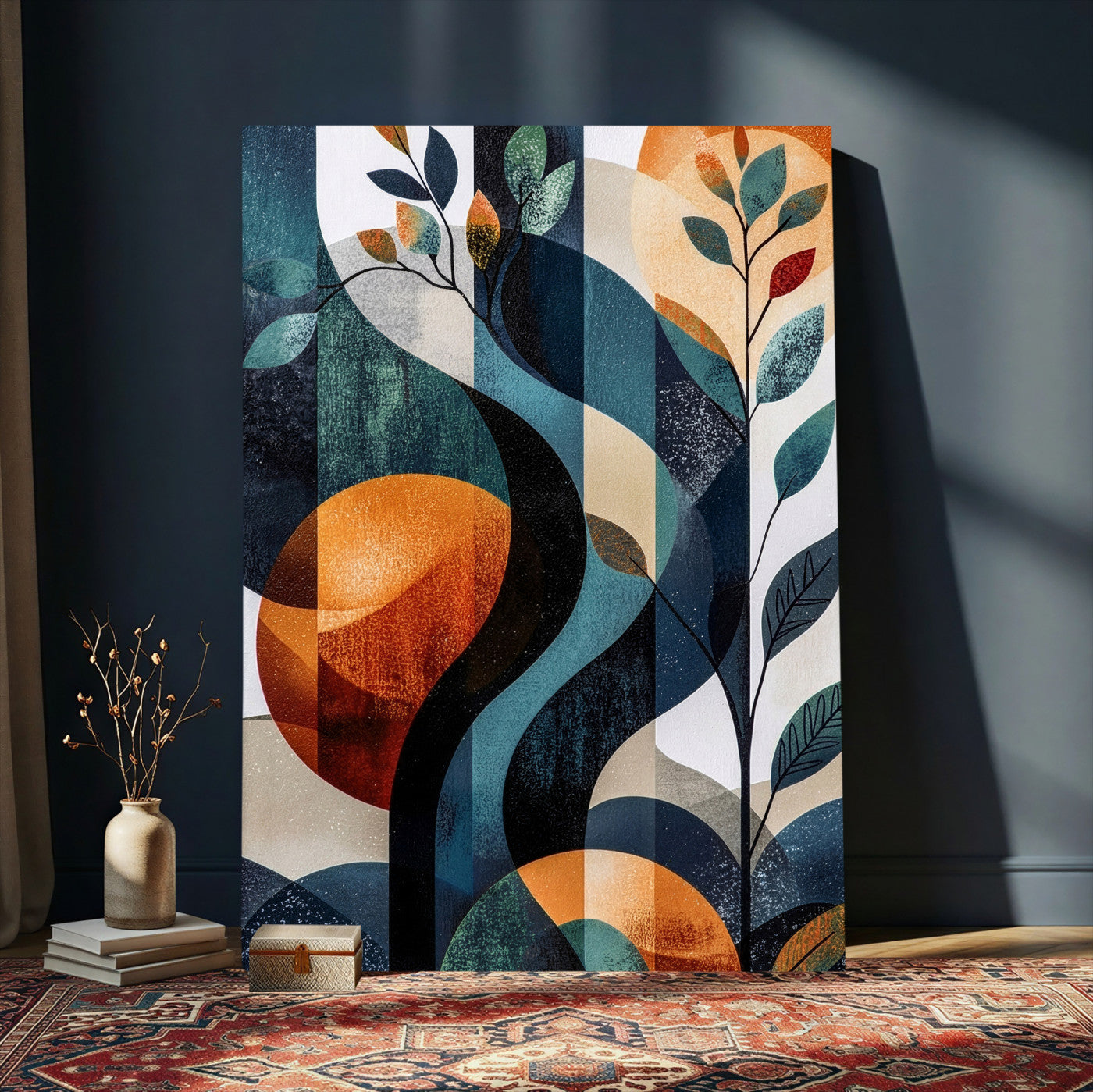 92534005-MGV-CV-24X36 - Abstract Flower Wall Art Canvas Print