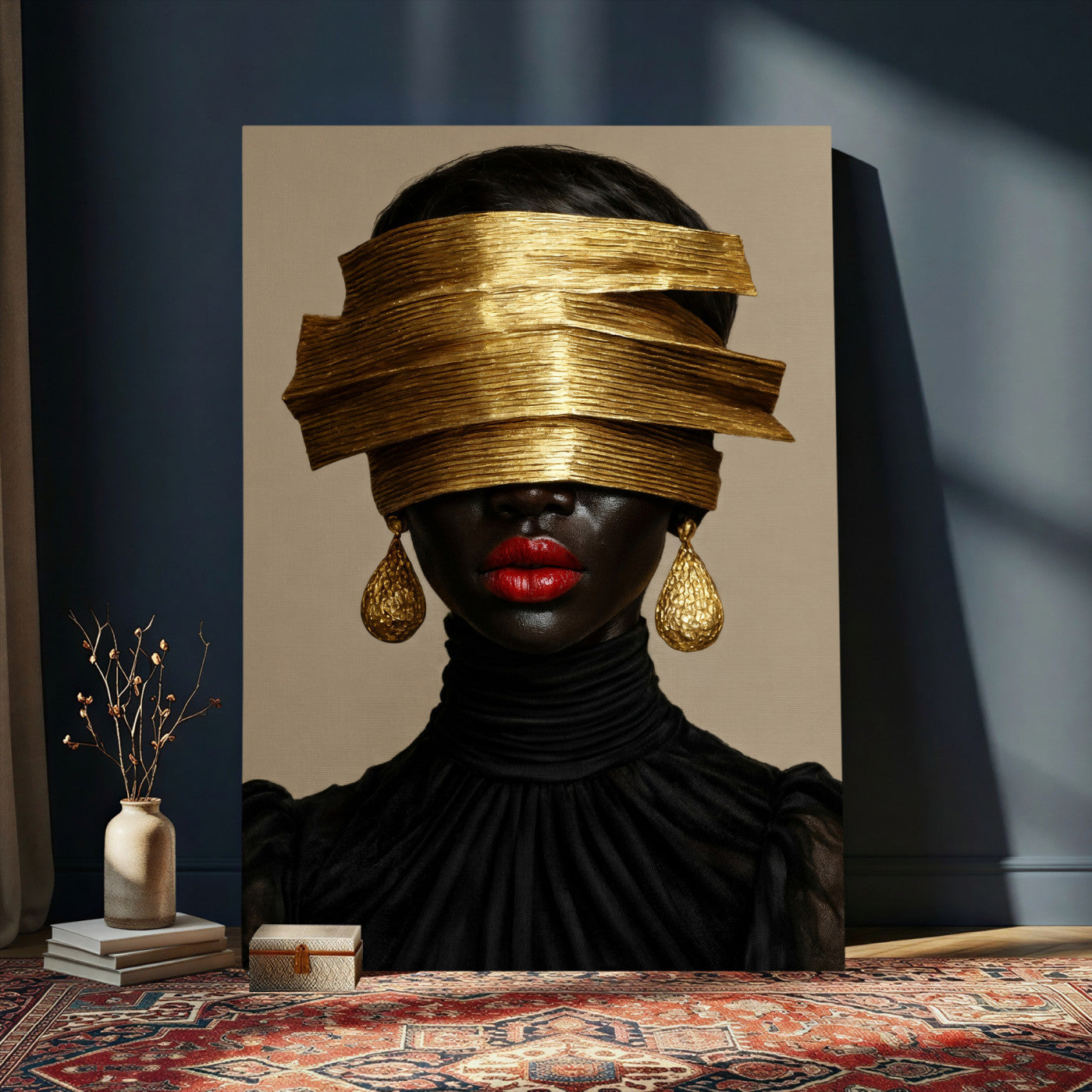 8151788X6-MGV-CV-24X36 - Abstract Afro American Women Wall Art Canvas Print