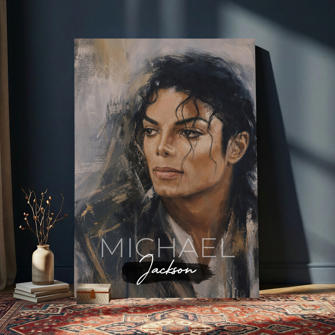 56470210-MGV-CV-24X36 - Micheal Jackson Portre Wall Art Canvas Print