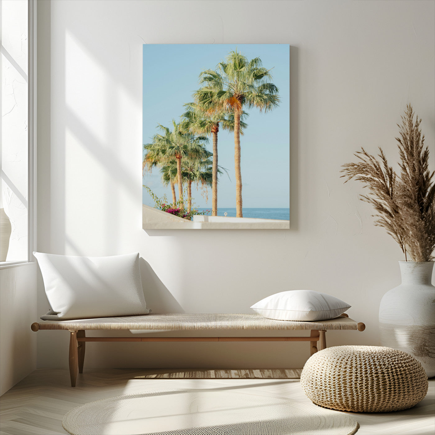 46777020-MGV-CV-24X36-Tropical Ocean Canvas Print – Framed Beach Coastal Nautical Wall Art Seascape Landscape Artwork for Home, Office