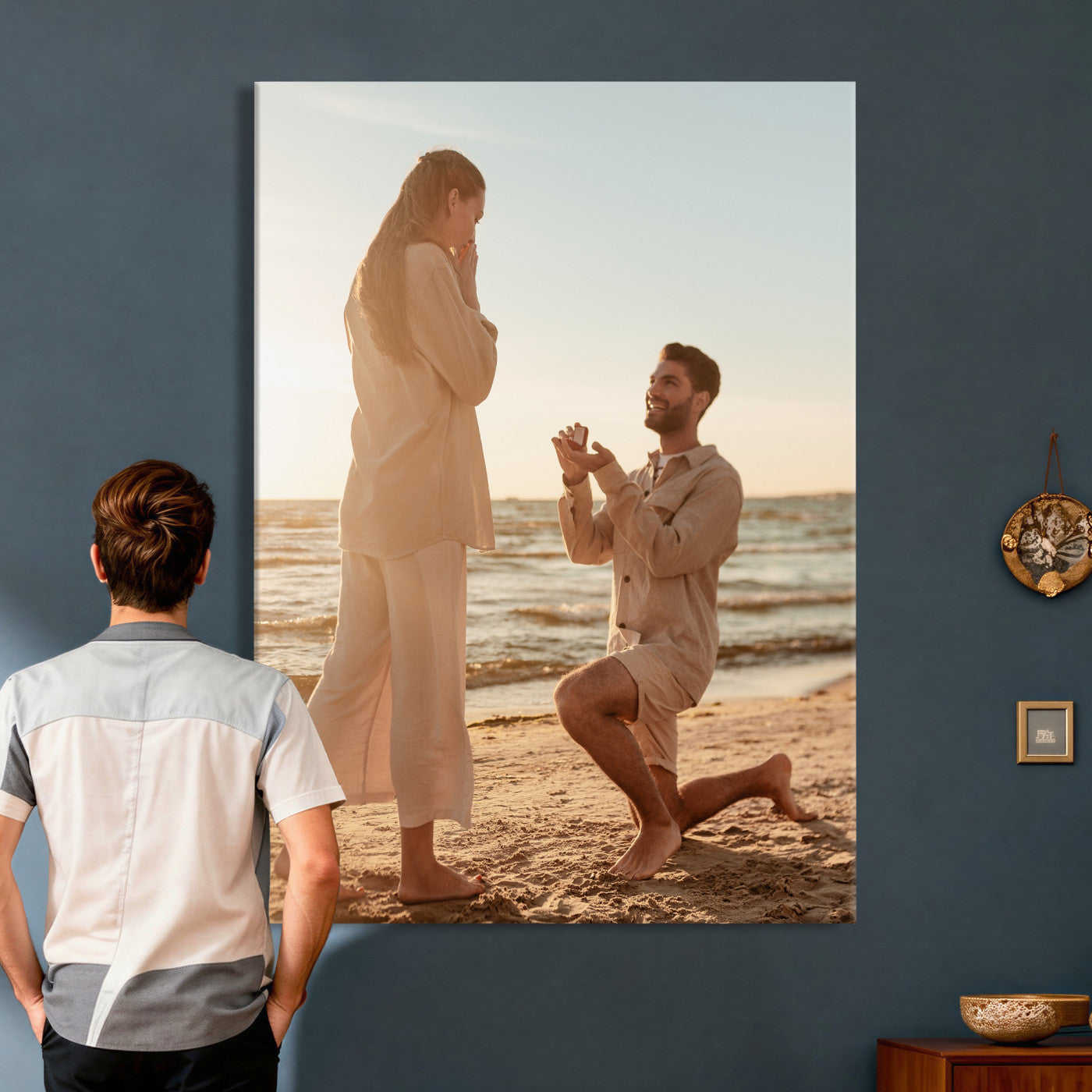 38460512D3-MGV-CV-24X36 - Custom Photo Canvas Print, Personalized Picture Wall Art, Your Image on Canvas, Family Portrait Gift
