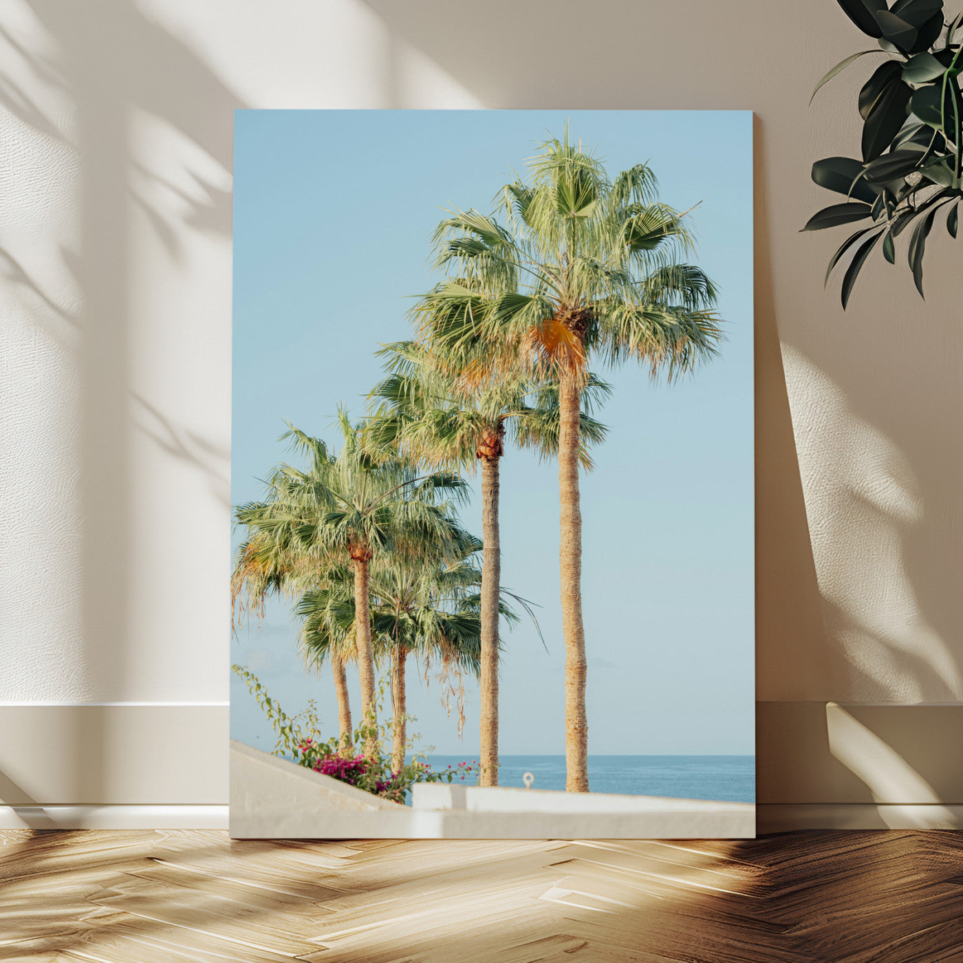 46777020-MGV-CV-24X36-Tropical Ocean Canvas Print – Framed Beach Coastal Nautical Wall Art Seascape Landscape Artwork for Home, Office