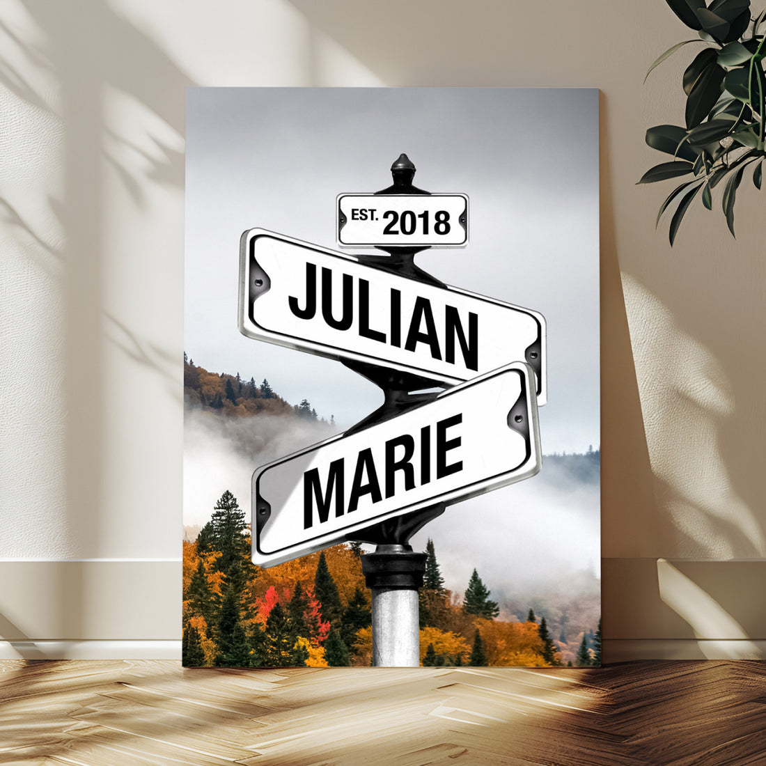 Personalized Street Sign Art Canvas Print