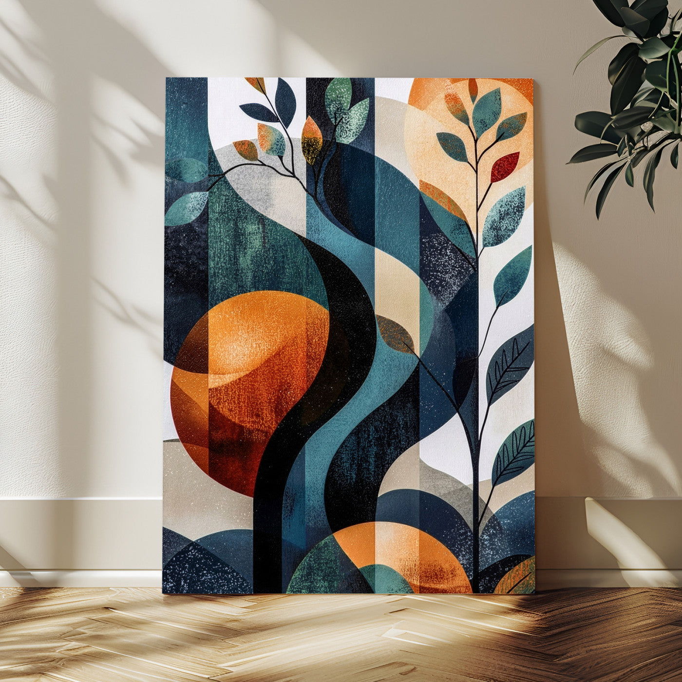 92534005-MGV-CV-24X36 - Abstract Flower Wall Art Canvas Print