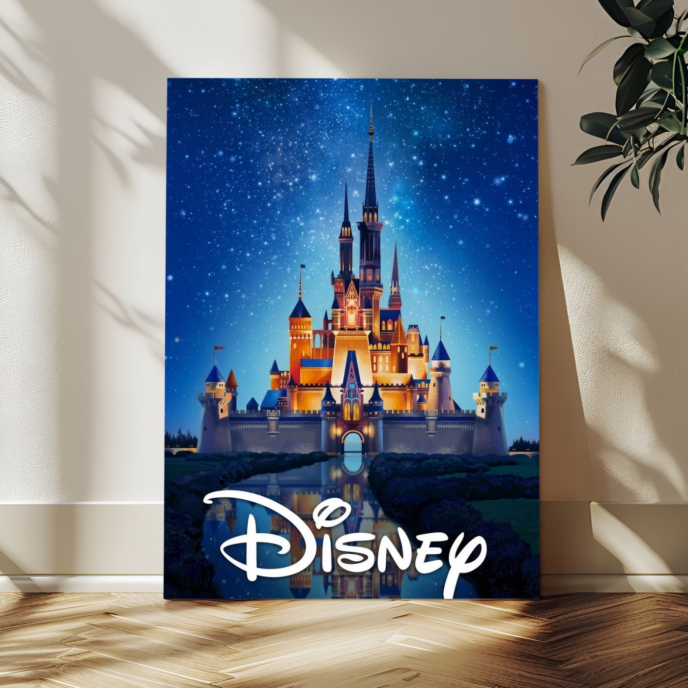 79435DS-MGV-CV-24X36 - Disney Castle Wall Art – Framed Magic Kingdom Canvas Artwork, Fairytale Design, Kids Room Fantasy Decor for Home, Office