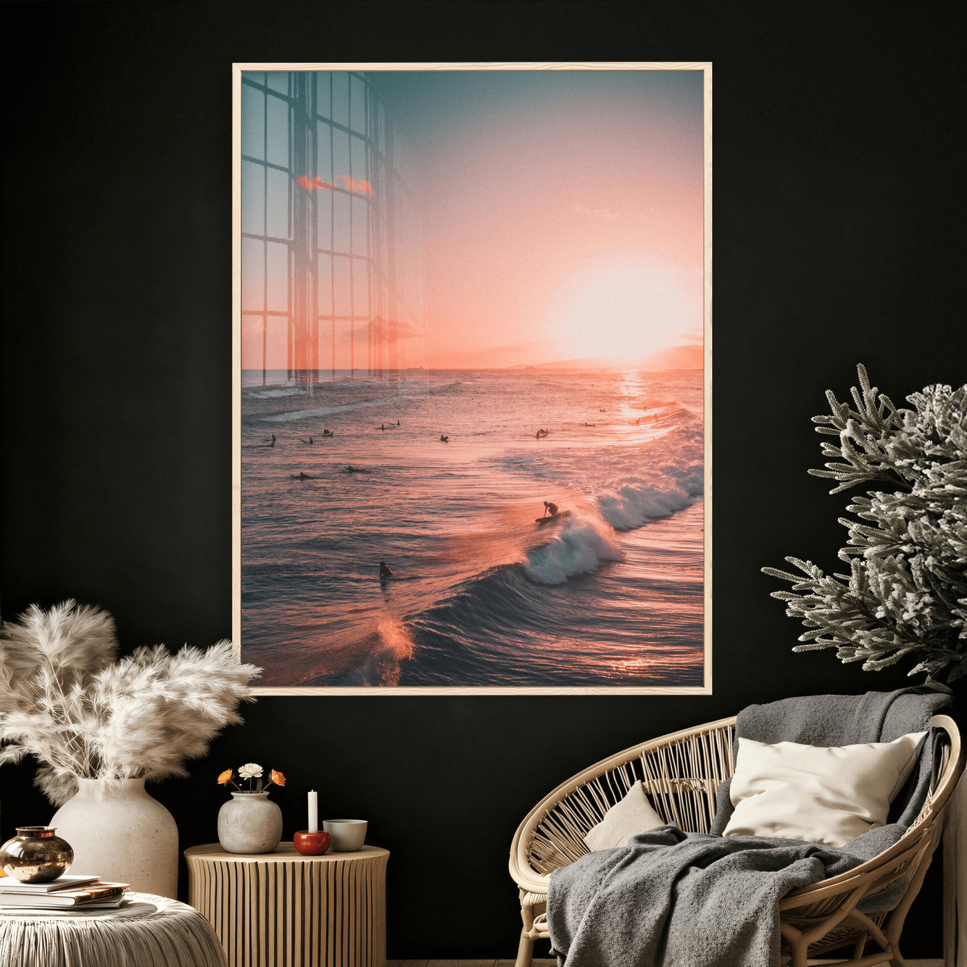 29099392-MGV-CV-24X36 - Sunset Ocean Wall Art Canvas Print