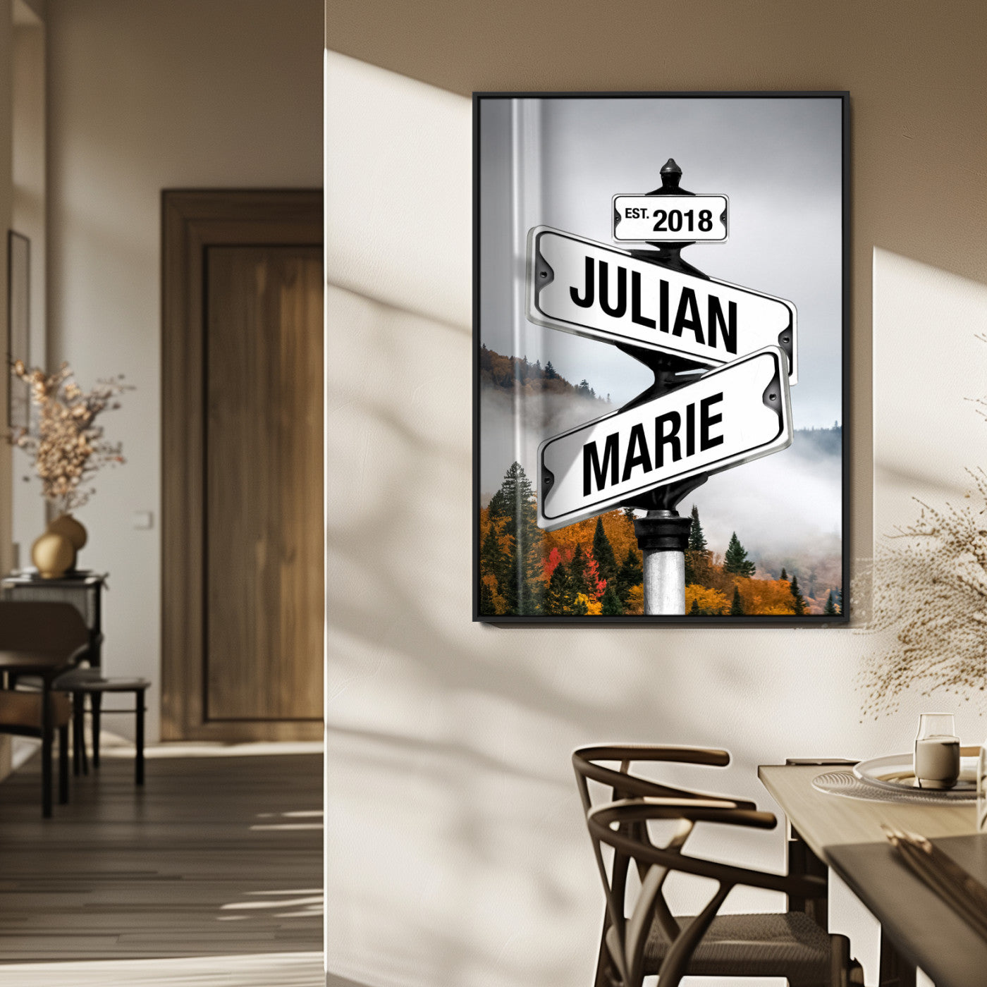 86607535-MGV-CV-24X36 - Personalized World Map Wall Art Print