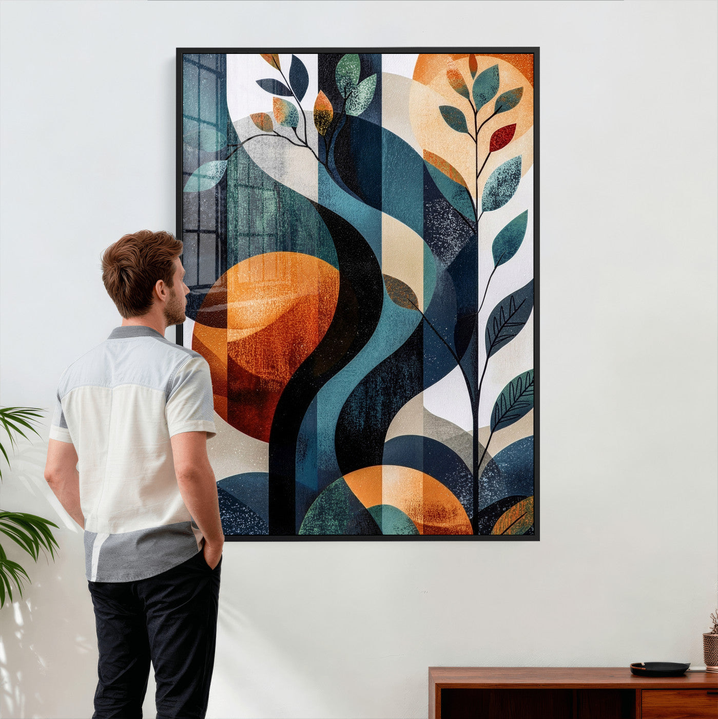 92534005-MGV-CV-24X36 - Abstract Flower Wall Art Canvas Print