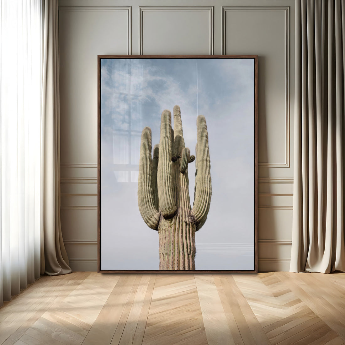 Desert Cactus Wall Art | Saguaro Cactus Canvas Artwork